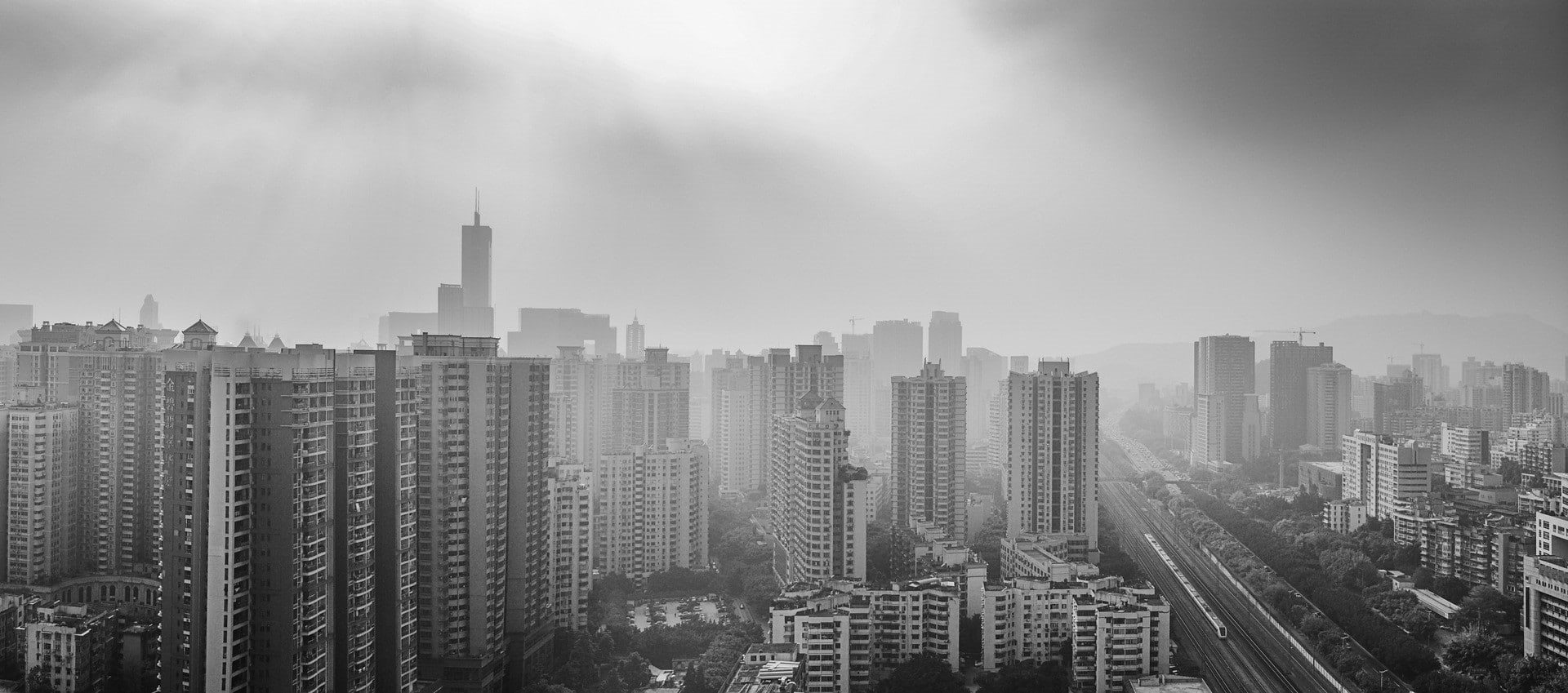 building exterior, residential district, city life, mist, outdoors, building, cityscape, travel destinations, skyscraper, 1080P, financial district, architecture, HD Wallpaper