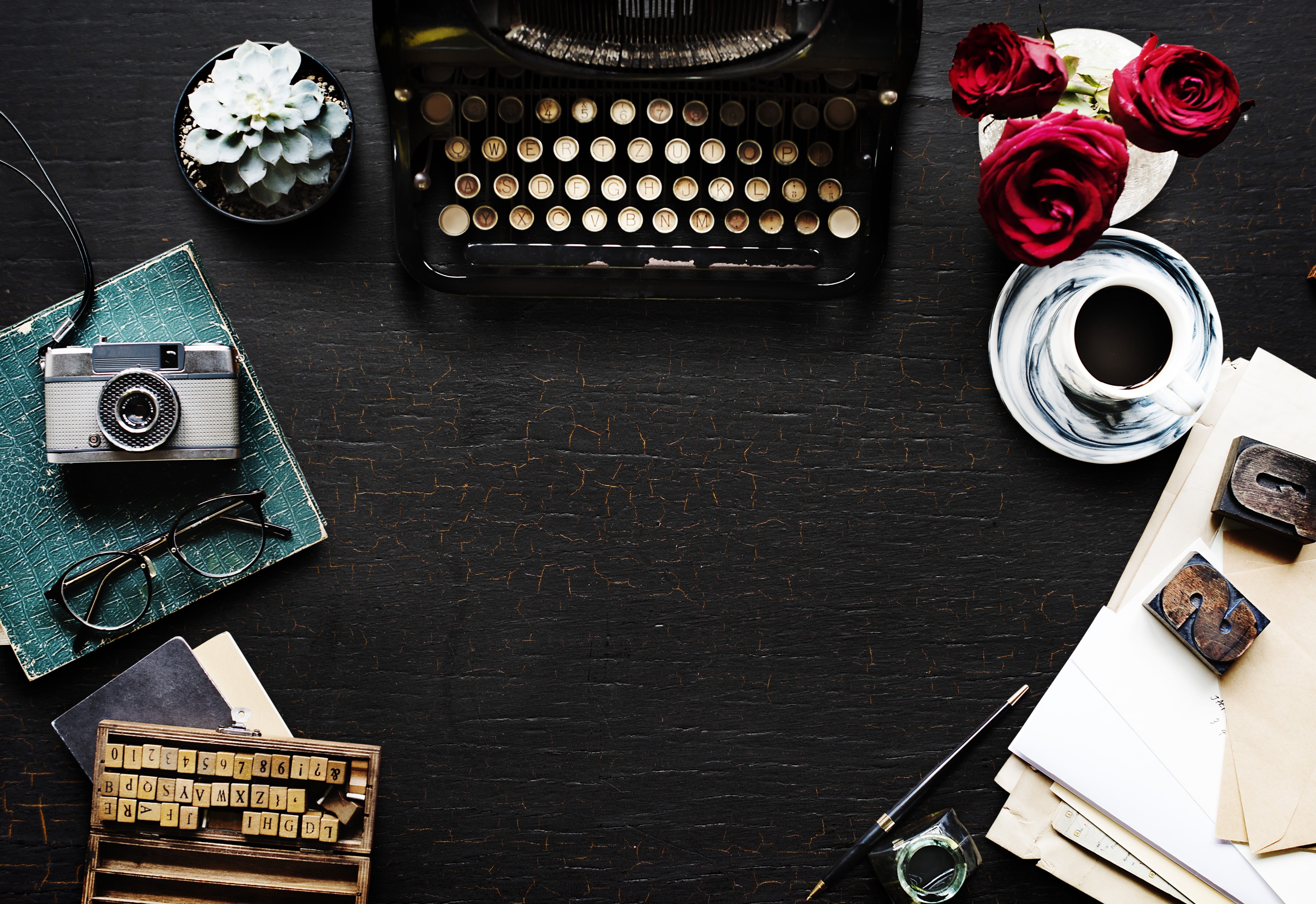 document, no people, writer, day, information, 4K, vintage, roses, Ancient, papers, Alphabets, work, style, directly above, still life, large group of objects, HD Wallpaper