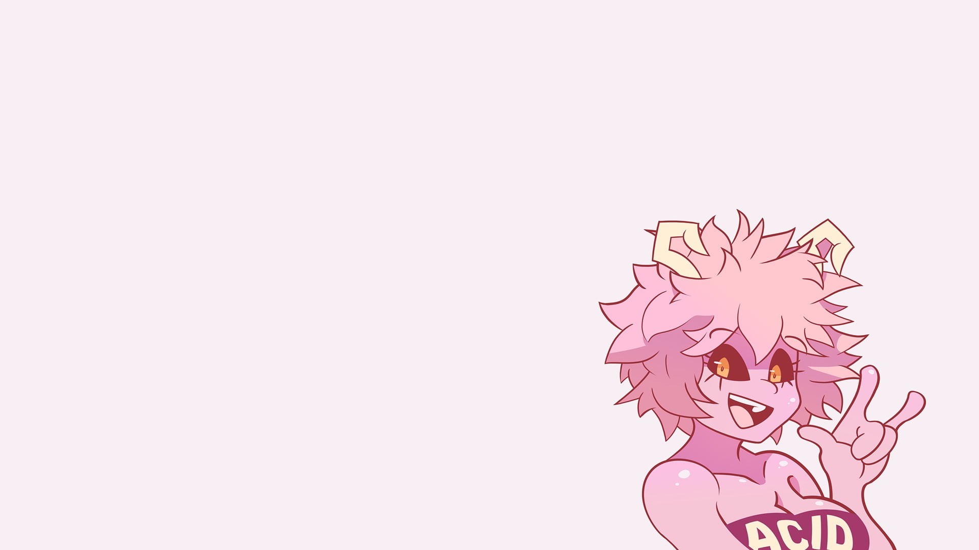 nature, representation, indoors, close-up, white background, pink color, studio shot, 1080P, Ashido Mina, Boku no Hero Academia, no people, sky, copy space, HD Wallpaper