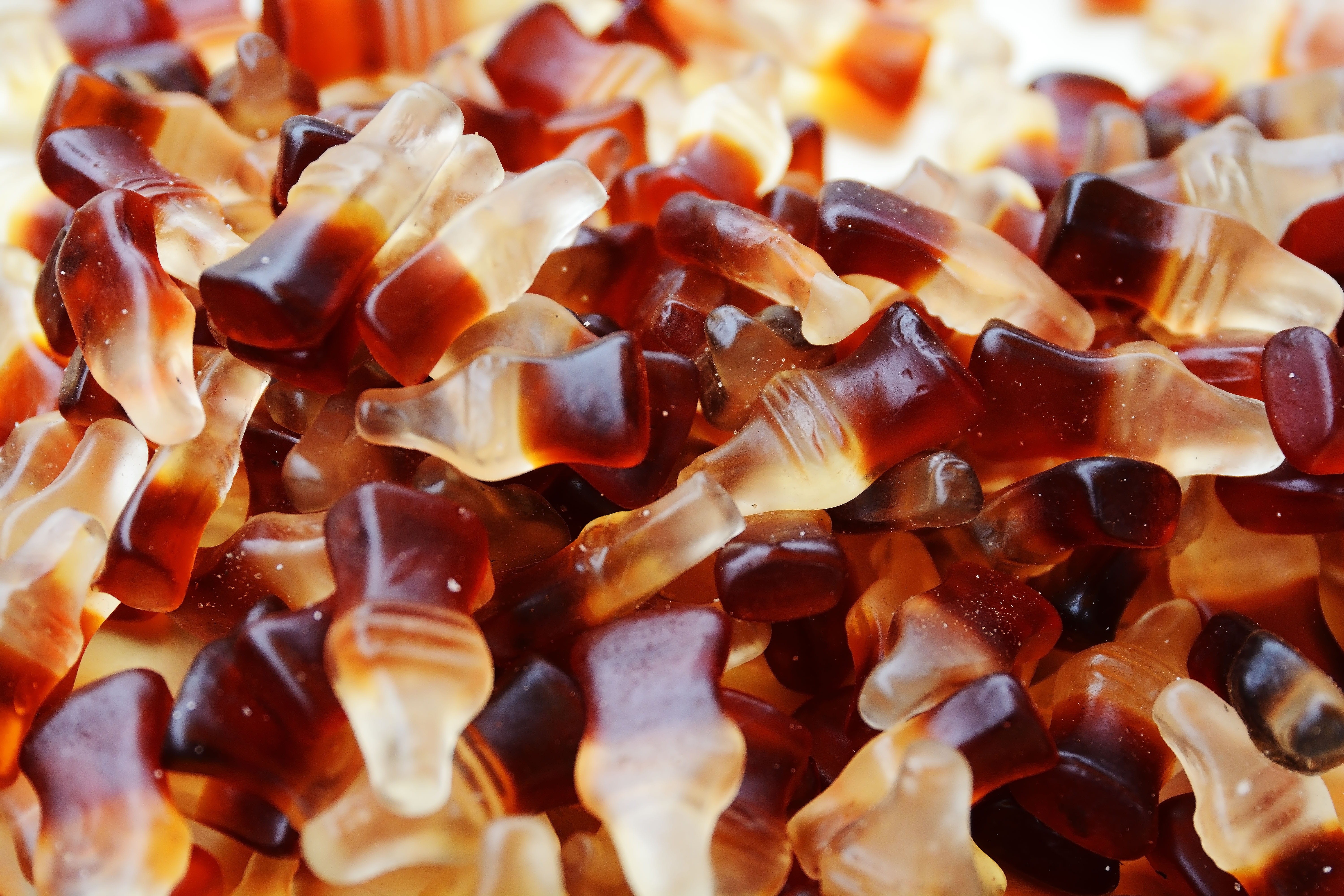 full frame, ready-to-eat, large group of objects, no people, backgrounds, meat, temptation, gummi bears, indoors, nibble, sweet food, confectionery, close-up, HD Wallpaper