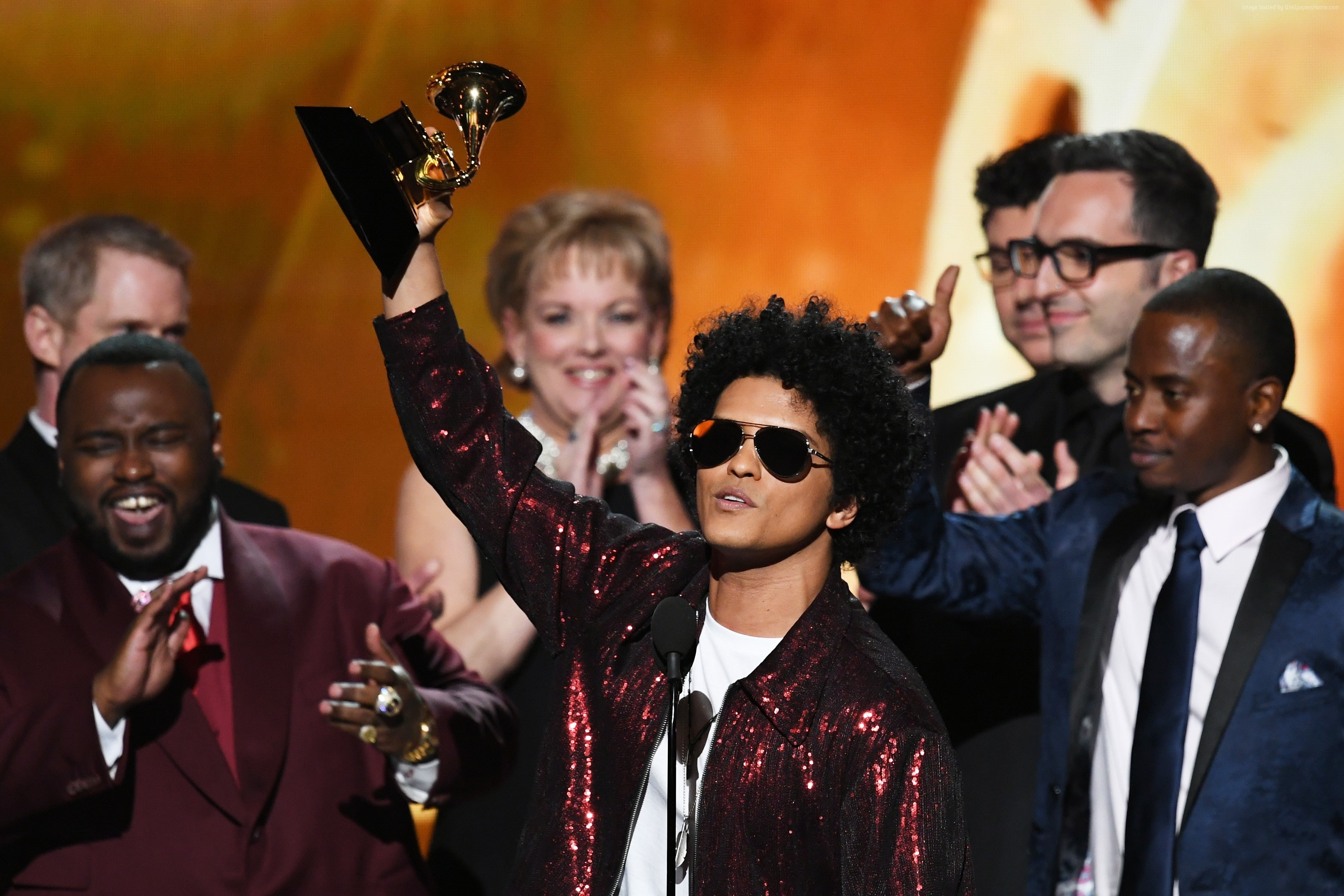 Grammy 2018, Bruno Mars, 4k, 2K, photo, HD Wallpaper