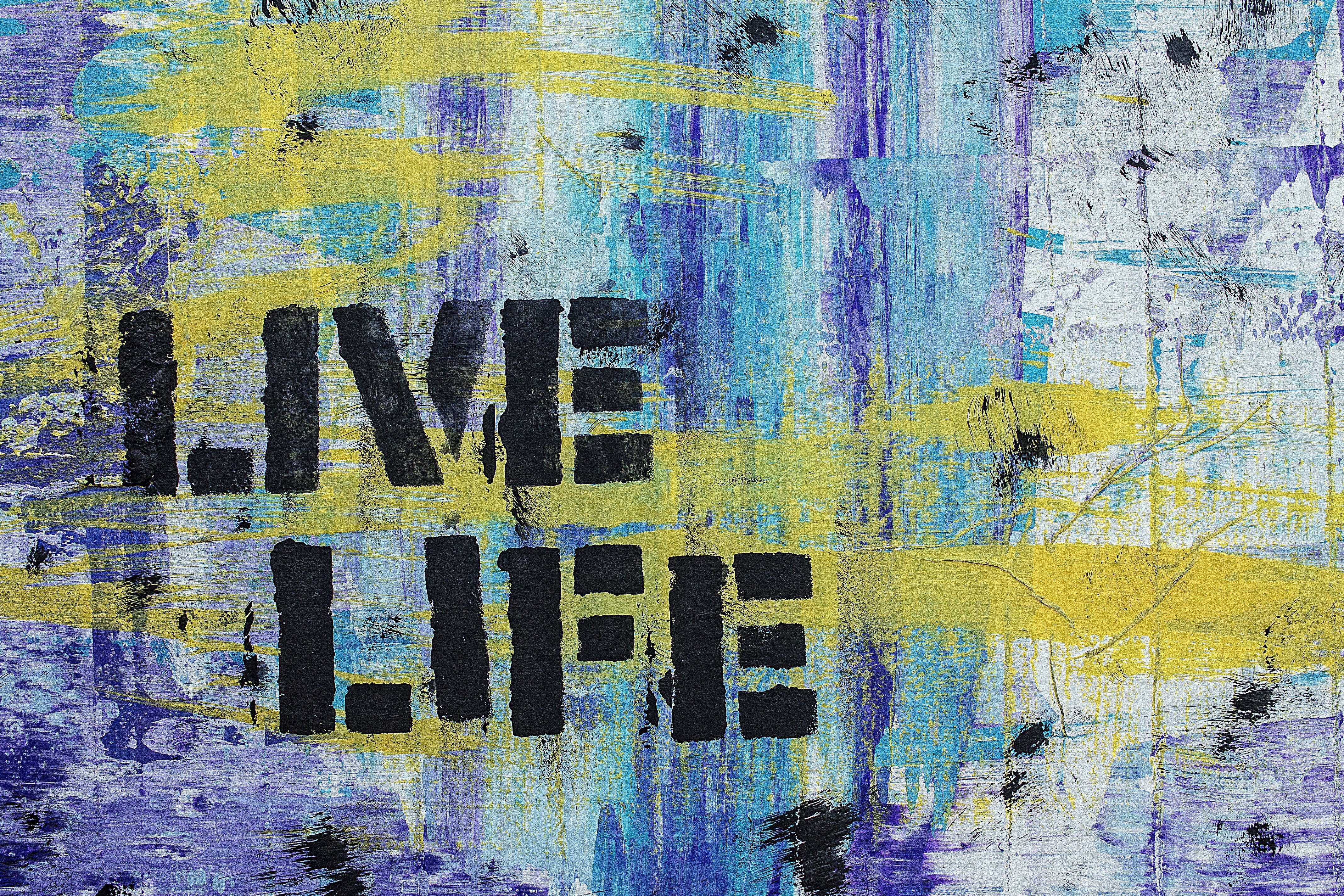 colorful, acrylic, western script, text, communication, multi colored, illustration, creativity, damaged, background, capital letter, 4K, art and craft, HD Wallpaper