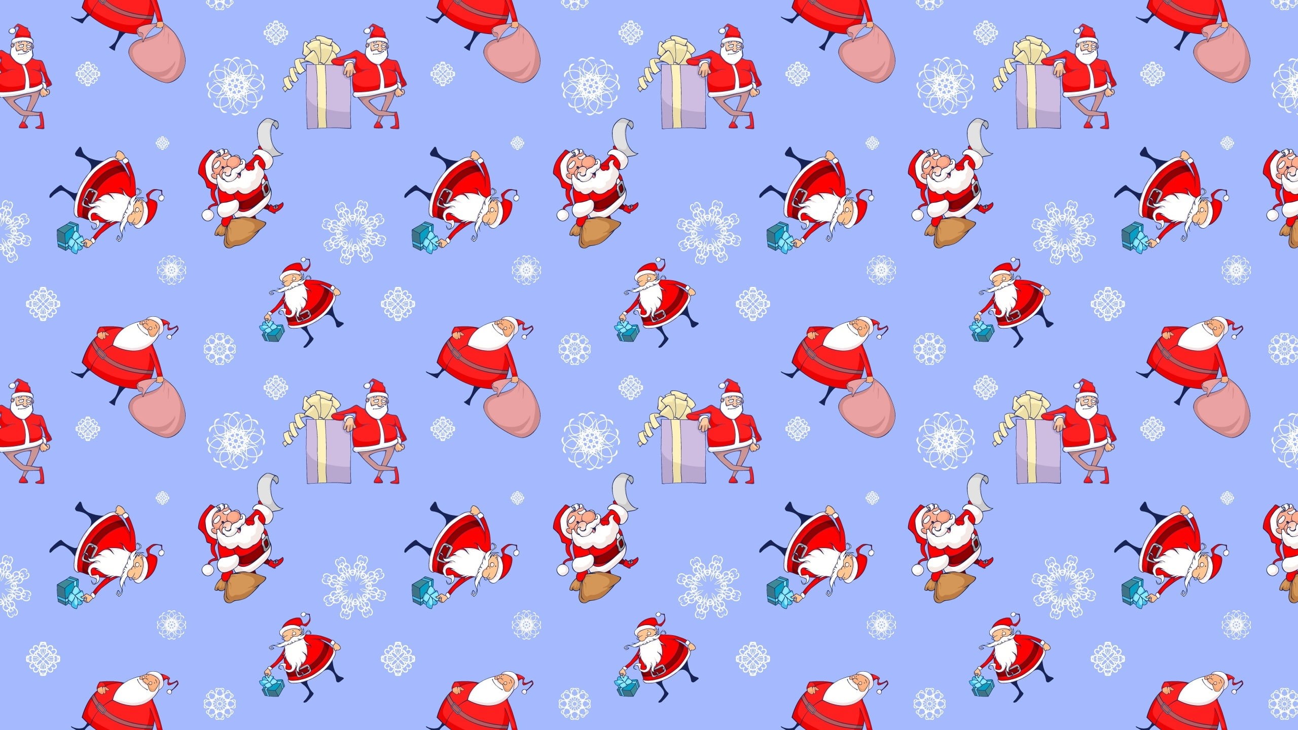 flying, Pattern, red, day, new year, vector, Santa Claus, box, large group of objects, computer Graphic, bows, sky, animal, child, fun, wrapping Paper, HD Wallpaper