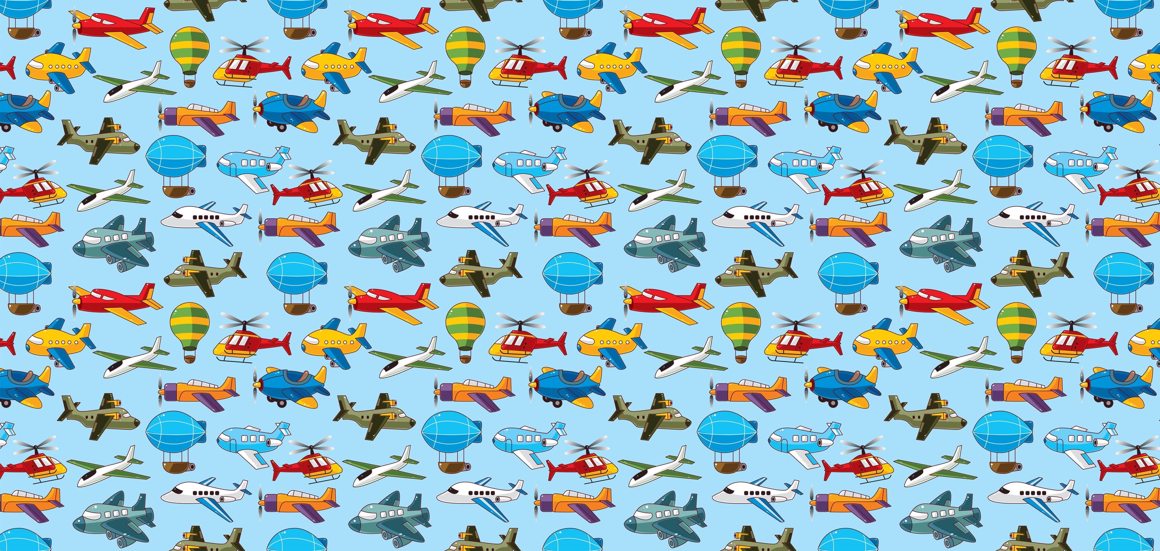 vector, day, in a row, pattern, flying, travel, 4K, fun, Pattern, backgrounds, large group of objects, abundance, multi Colored, plane, outdoors, HD Wallpaper