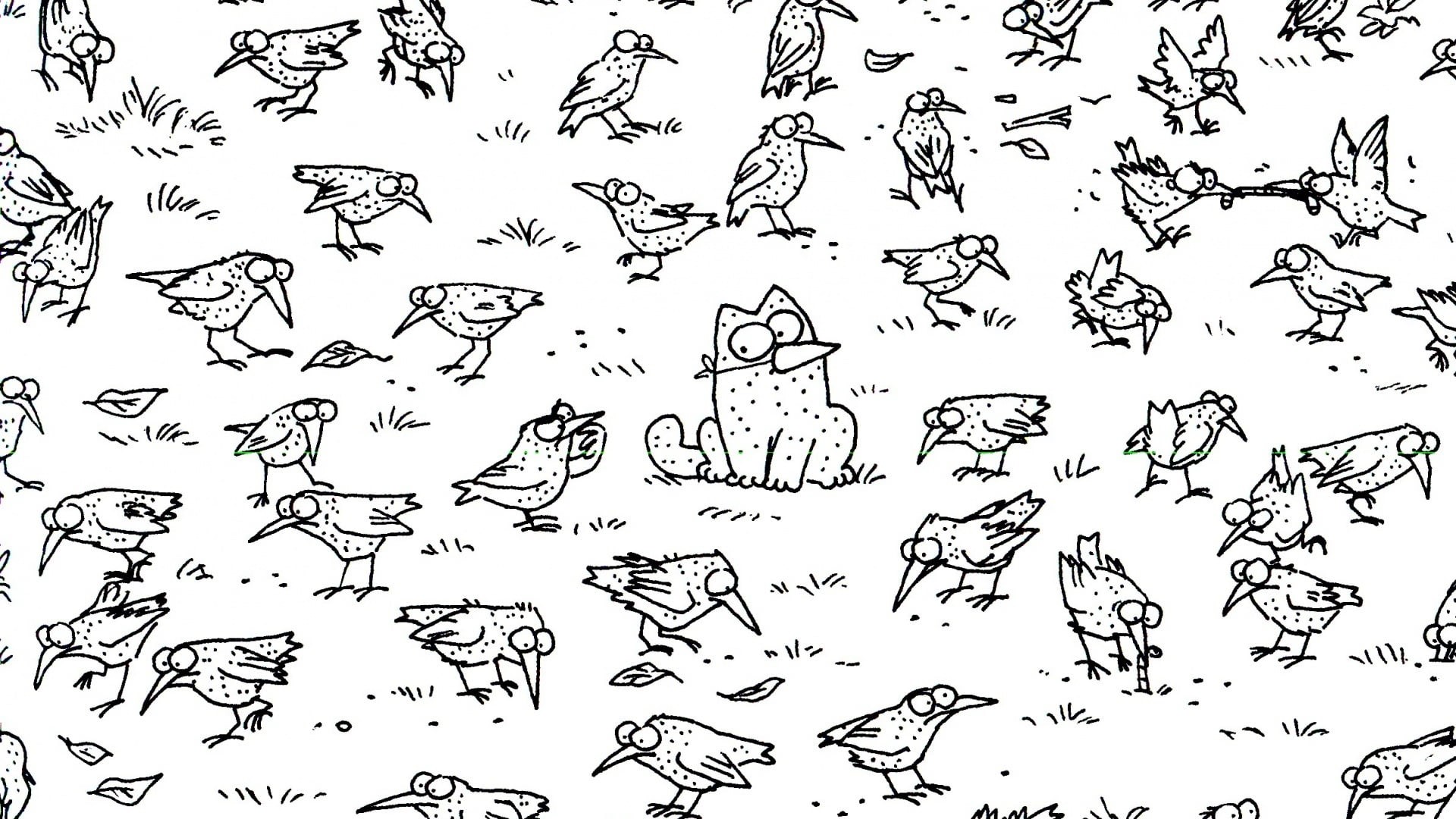 vector, season, no people, music, computer Graphic, nature, isolated, set, pattern, illustration, cat, land, white color, collection, point, animal, backgrounds, HD Wallpaper