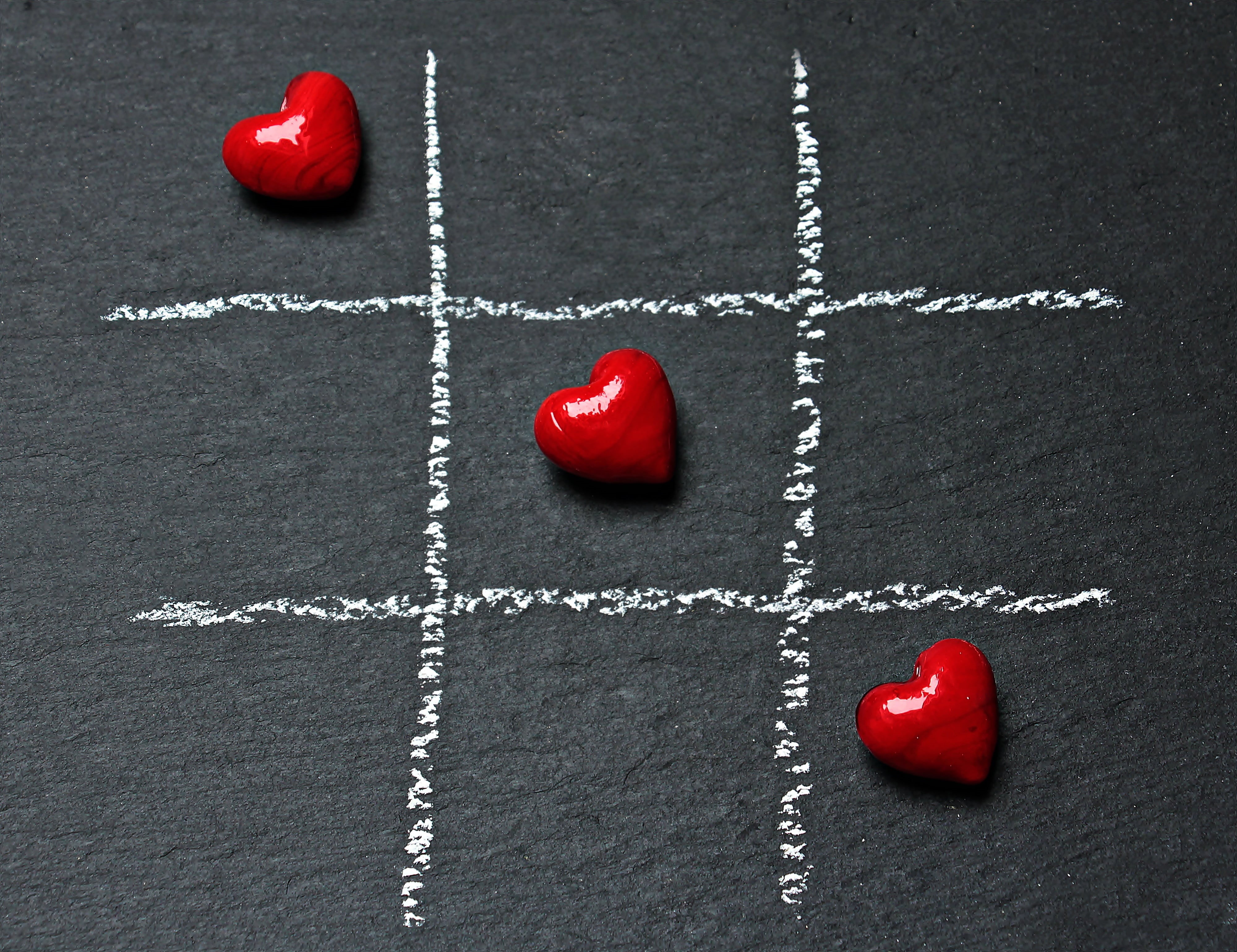 three wins, feelings, affection, 4K, three wins game, postcard, background image, together, close-up, welcome, love, blackboard, black background, connection, HD Wallpaper