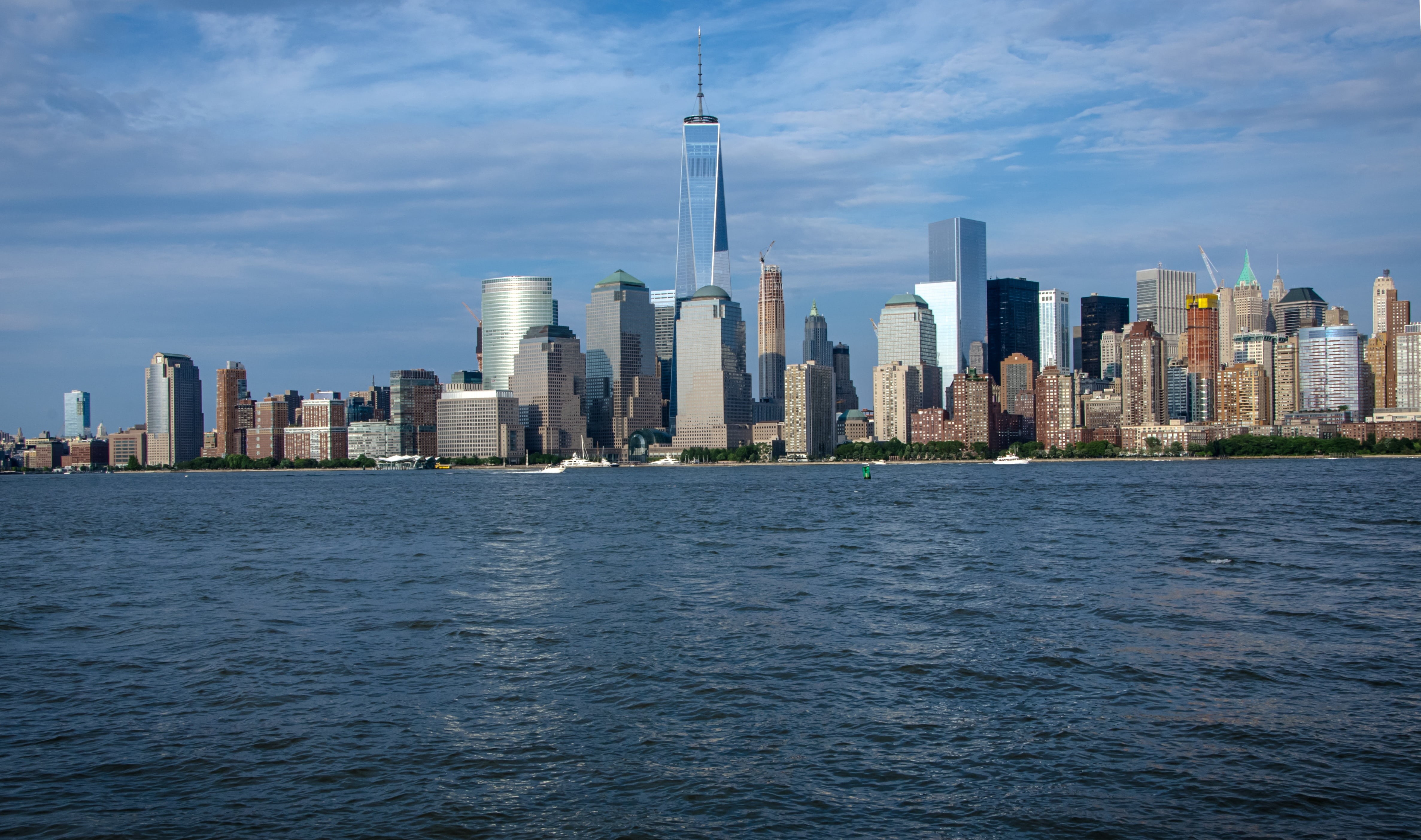 downtown District, modern, weekend, travel destinations, uSA, water, city, freedom Tower - New York, office, skyscraper, famous Place, outdoors, hudson River, HD Wallpaper