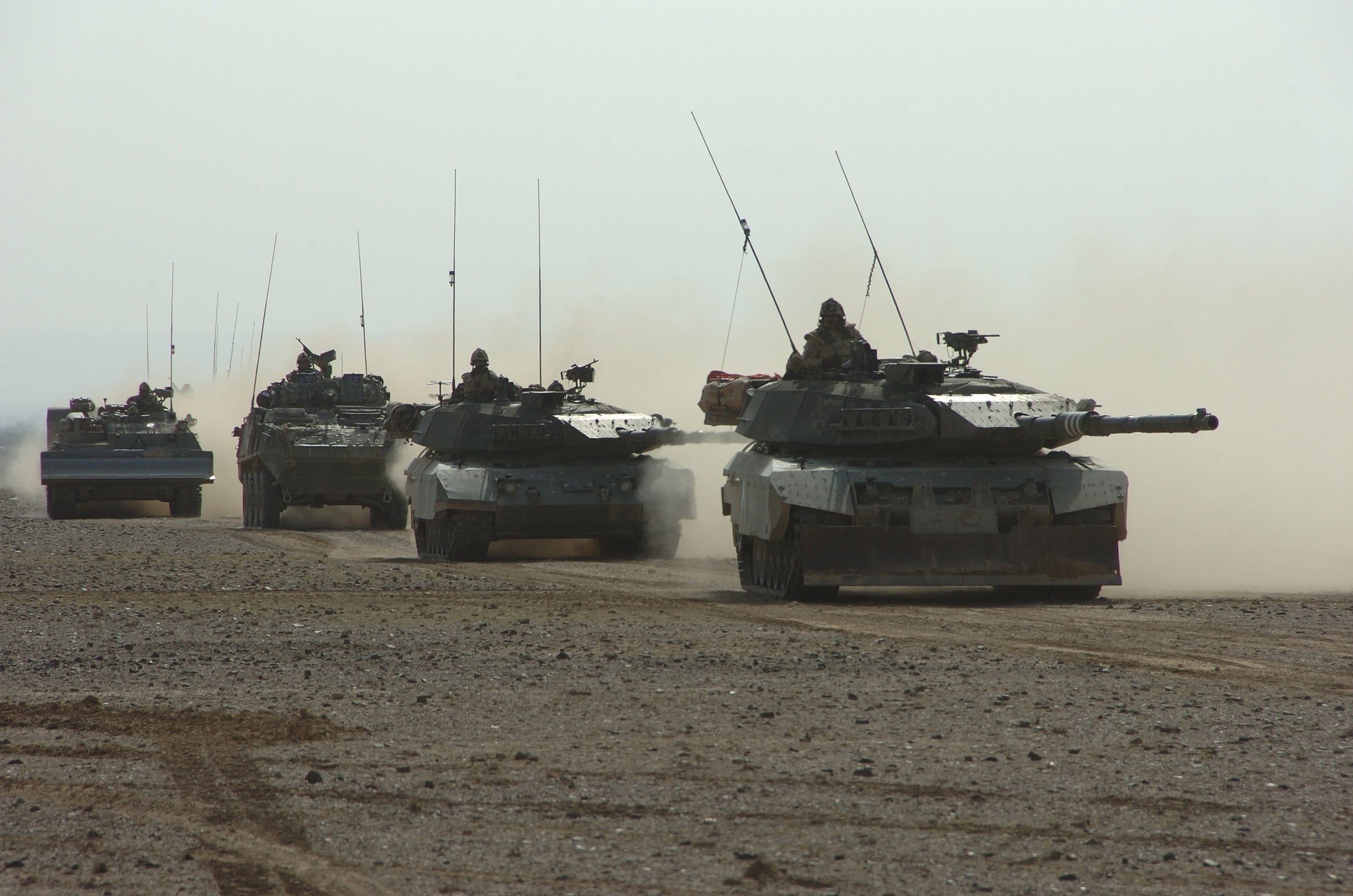Germany, land, battle, field, sky, weapon, technique, government, mode of transportation, tanks, transportation, aggression, outdoors, clear sky, four, HD Wallpaper