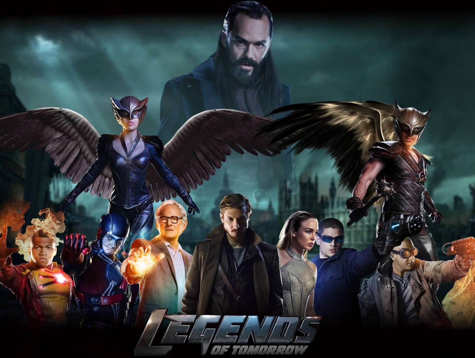Captain Cold, males, Martin Stein, surprise, shock, women, Atom (DC Comics), Firestorm (Comics), TV Show, indoors, Vandal Savage, mid adult men, Hawkgirl, HD Wallpaper