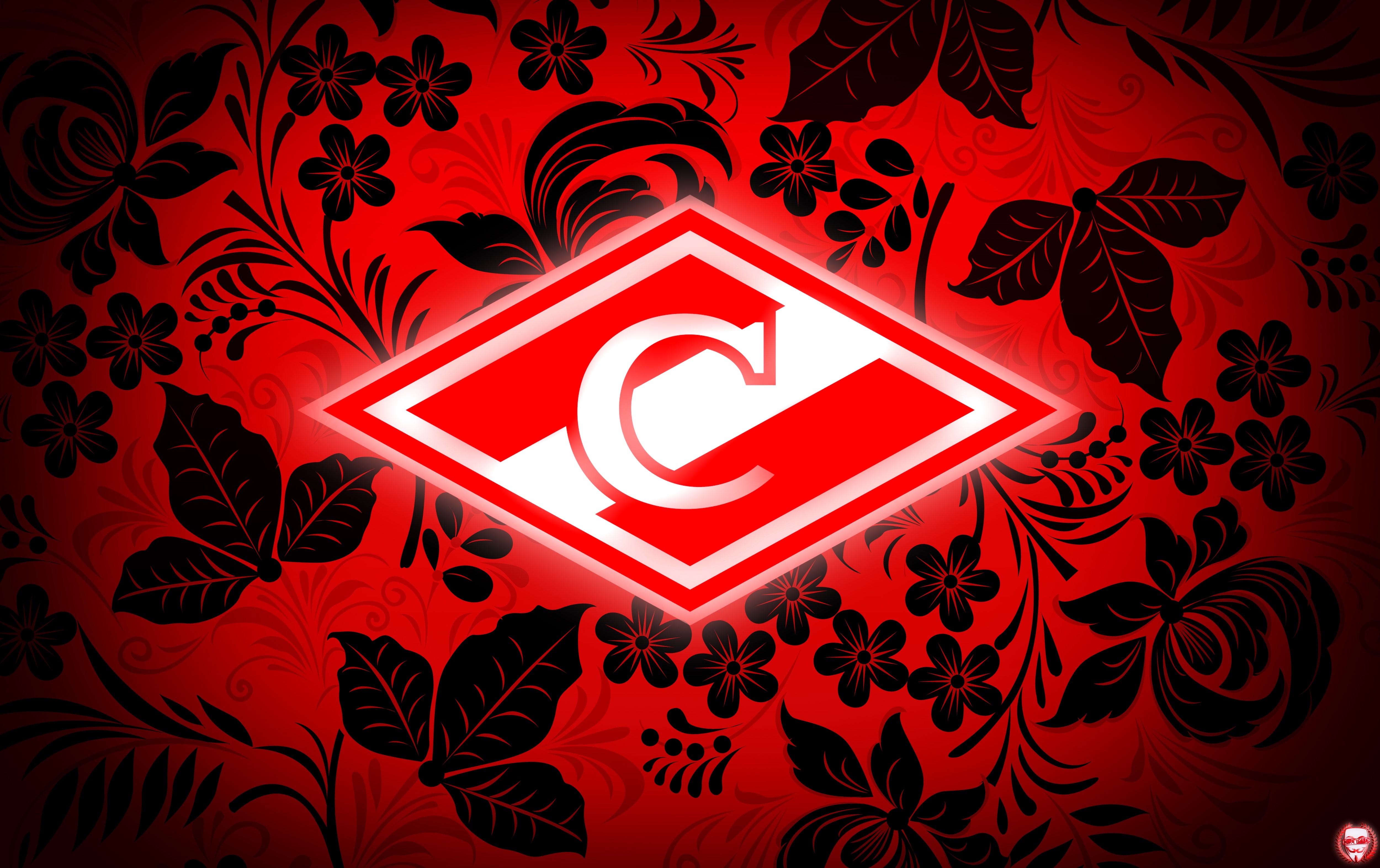 Ivan Ivanovich, Flowers, madeinkipish, Football, Logo, Russian painting, Painting, Spartak Moscow, Hockey, Style, Background, Russia, Logoteam, Football Club, HD Wallpaper