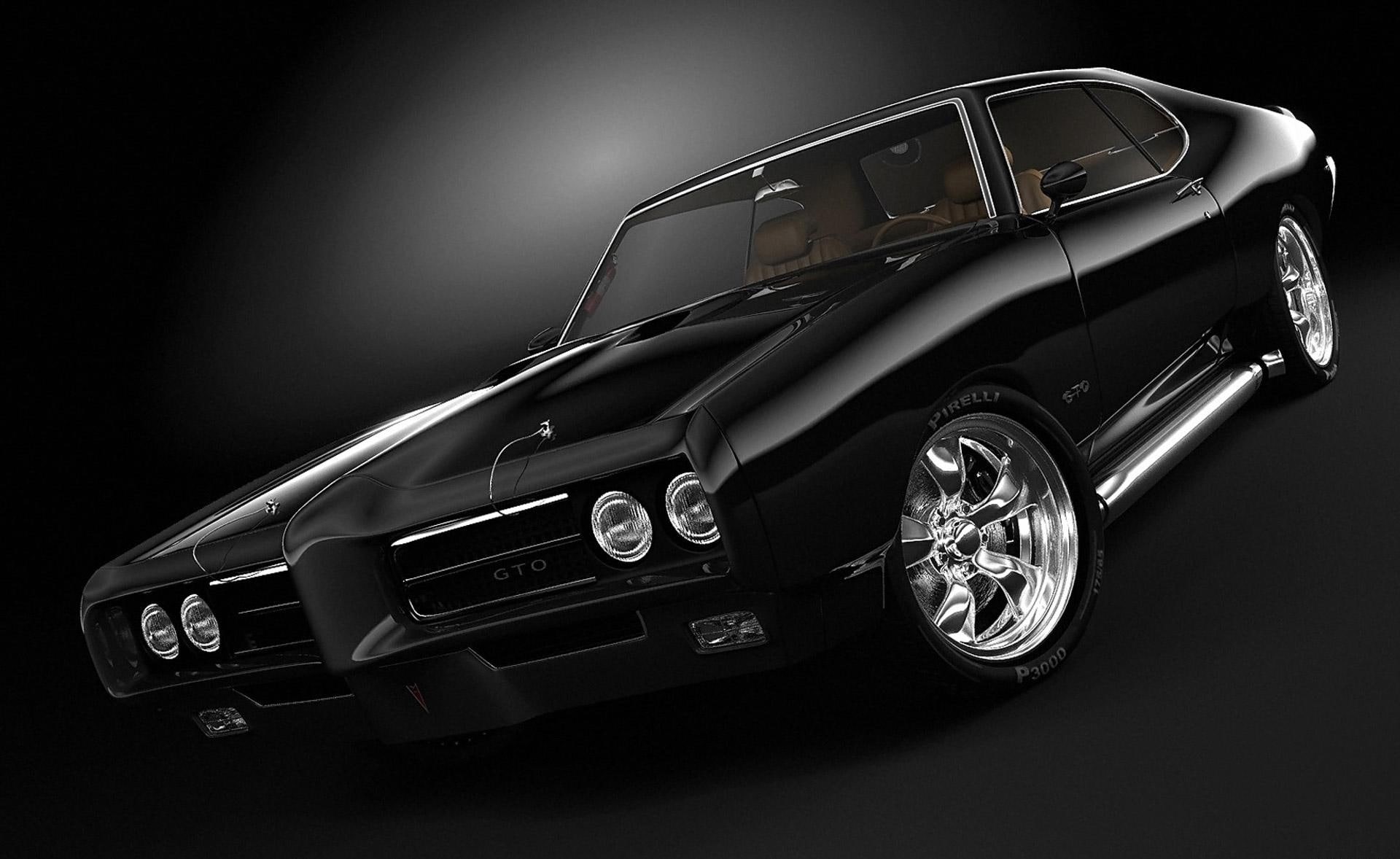 cars, pontiac, american, muscle, black, 1080P, HD Wallpaper