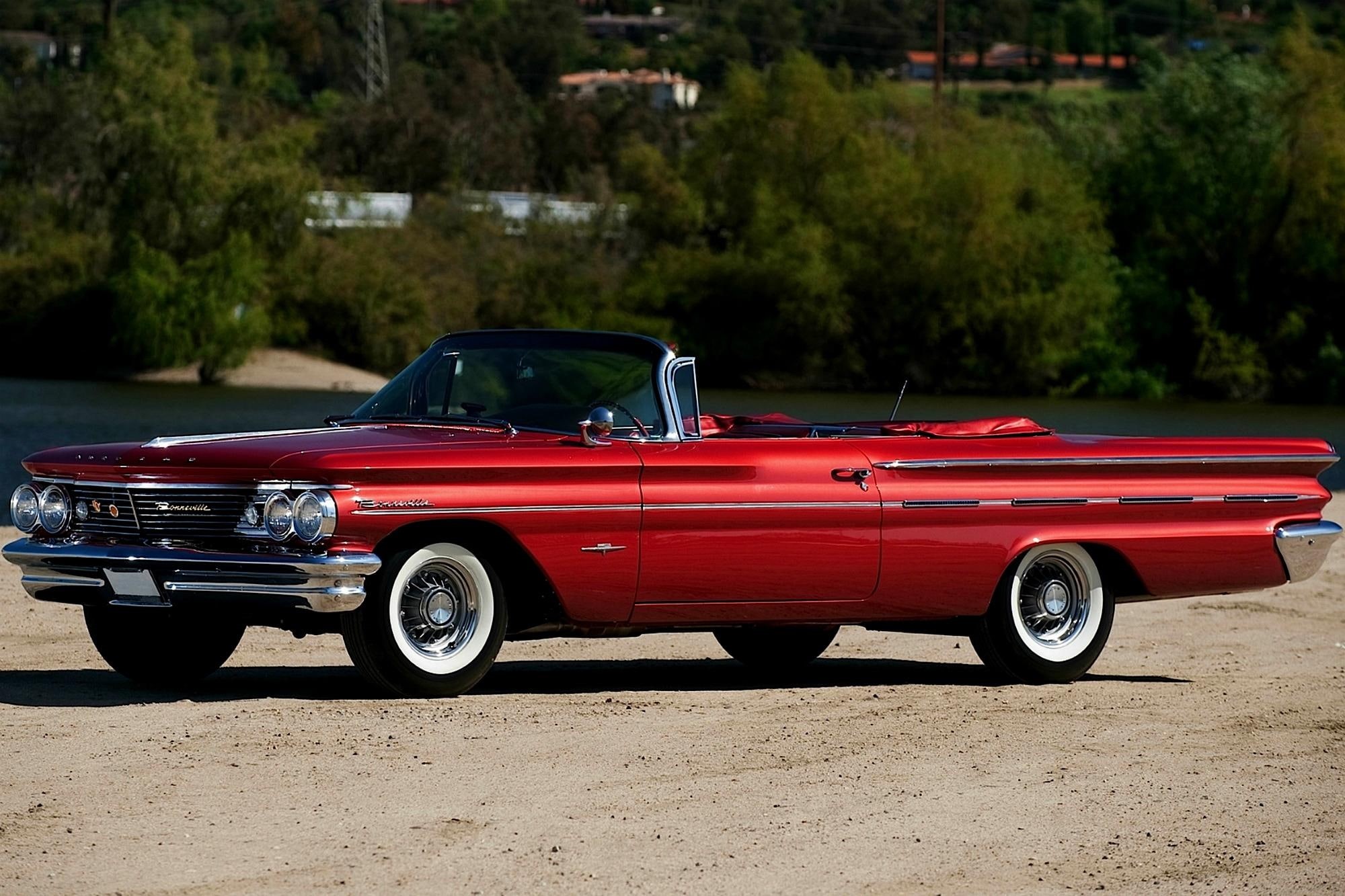 cars, 1960, bonneville, classic, power, tri, tri-power, antique, pontiac, convertible, 1080P, HD Wallpaper