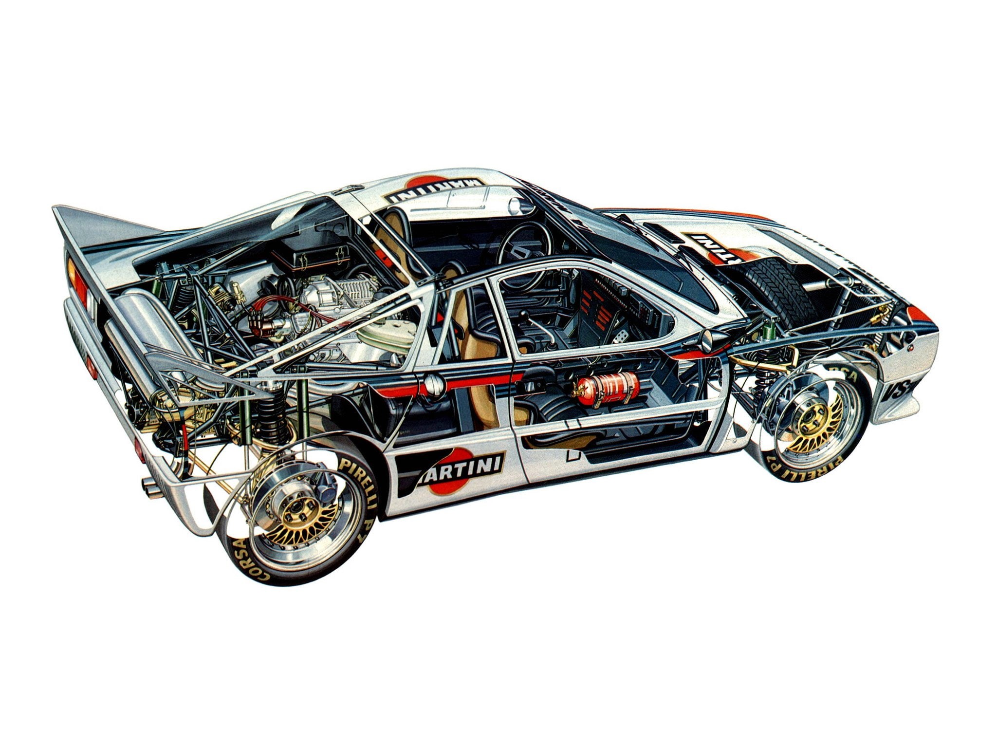 1983, lancia, 037, group, rally, 1080P, cars, cutaway, HD Wallpaper