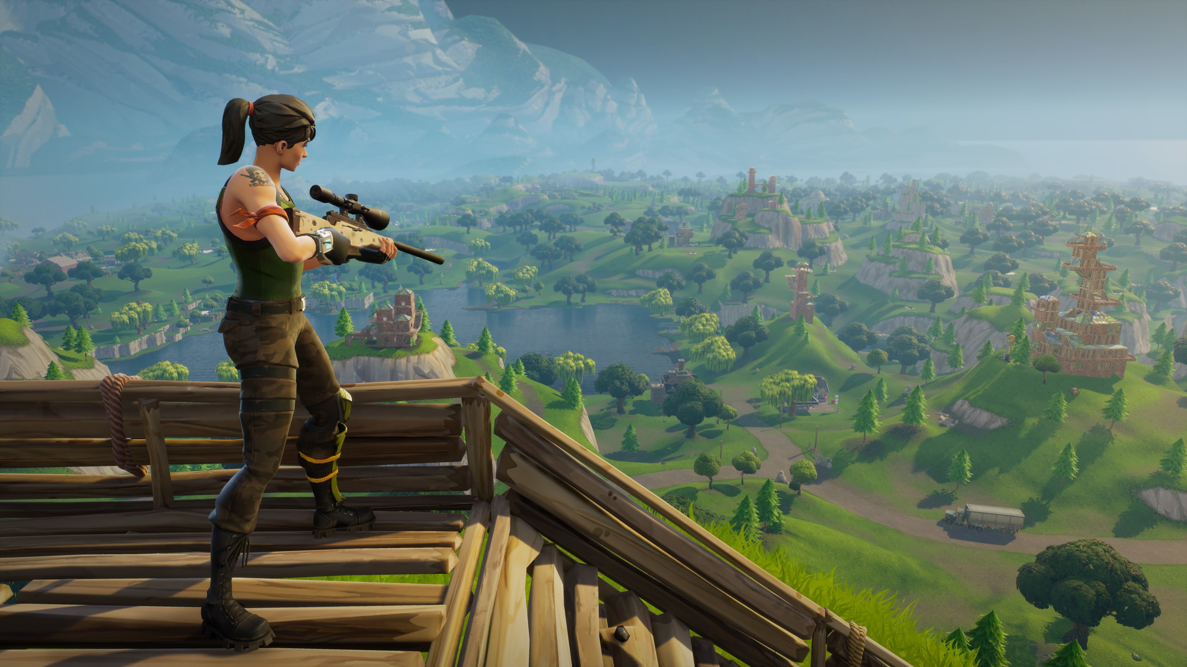 fortnite, battle, headhunter, royale, 4K, HD Wallpaper
