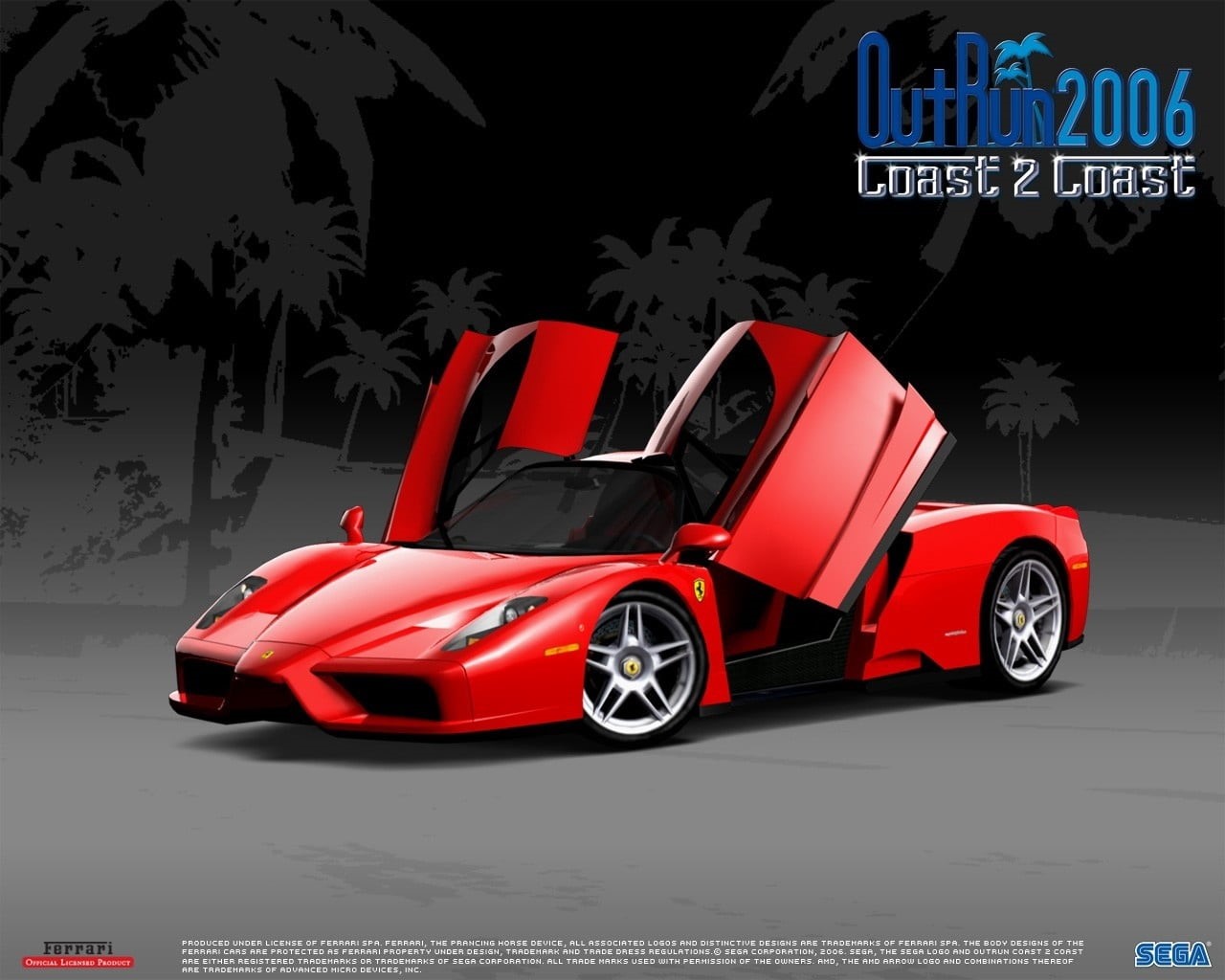 driving, black Color, red, ferrarii, sportcar, racecar, computer Graphic, car, 720P, western script, outrun 2006 coast 2 coast, transportation, mode of Transport, HD Wallpaper