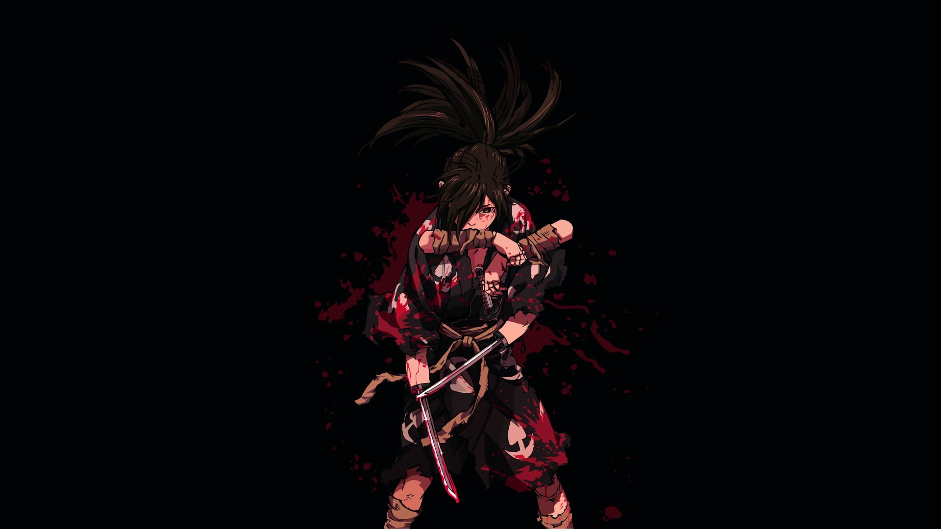 anime, 1080P, Dororo, samurai, Hyakkimaru, simple, abstract, HD Wallpaper