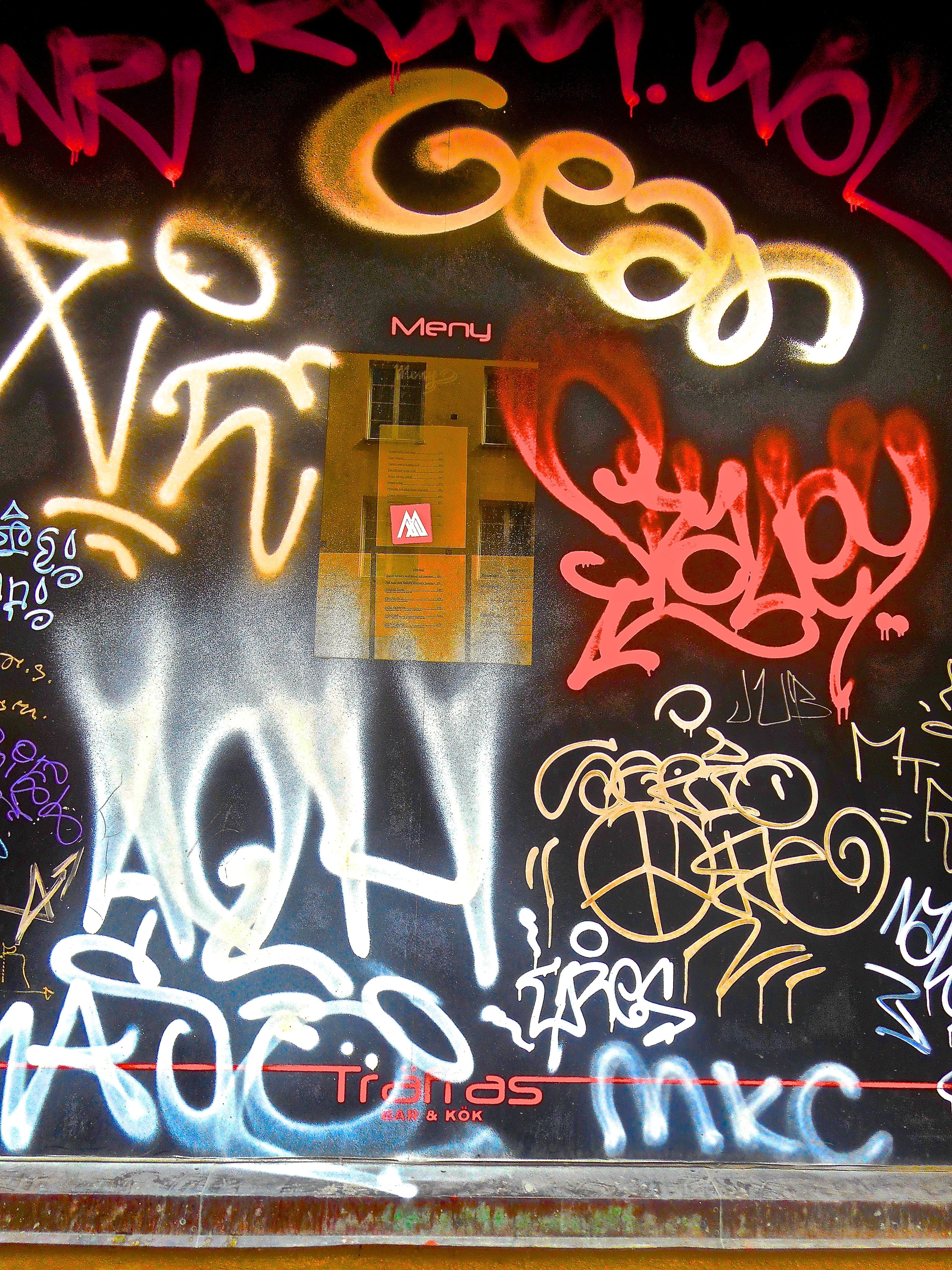 built structure, messy, wall - building feature, illuminated, multi colored, communication, Wall, full frame, architecture, neon, Street Culture, no people, Phone HD Wallpaper
