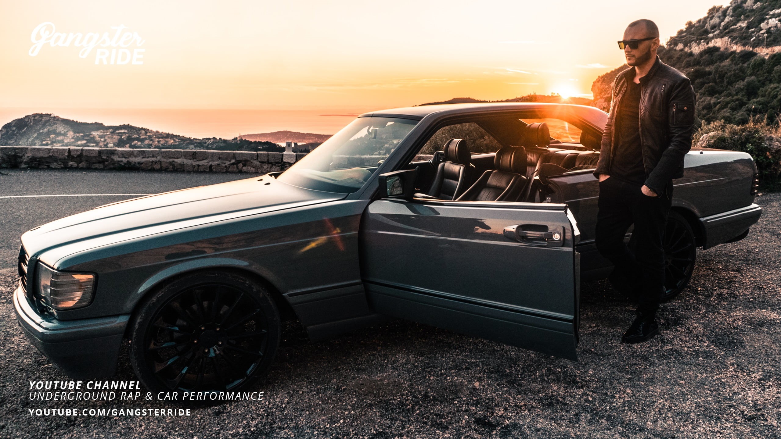 road trip, Tuner Car, 2K, YouTube, standing, lifestyles, modified, nature, 1990, adult, Mercedes-Benz, sky, transportation, mode of transportation, 560SEC, HD Wallpaper