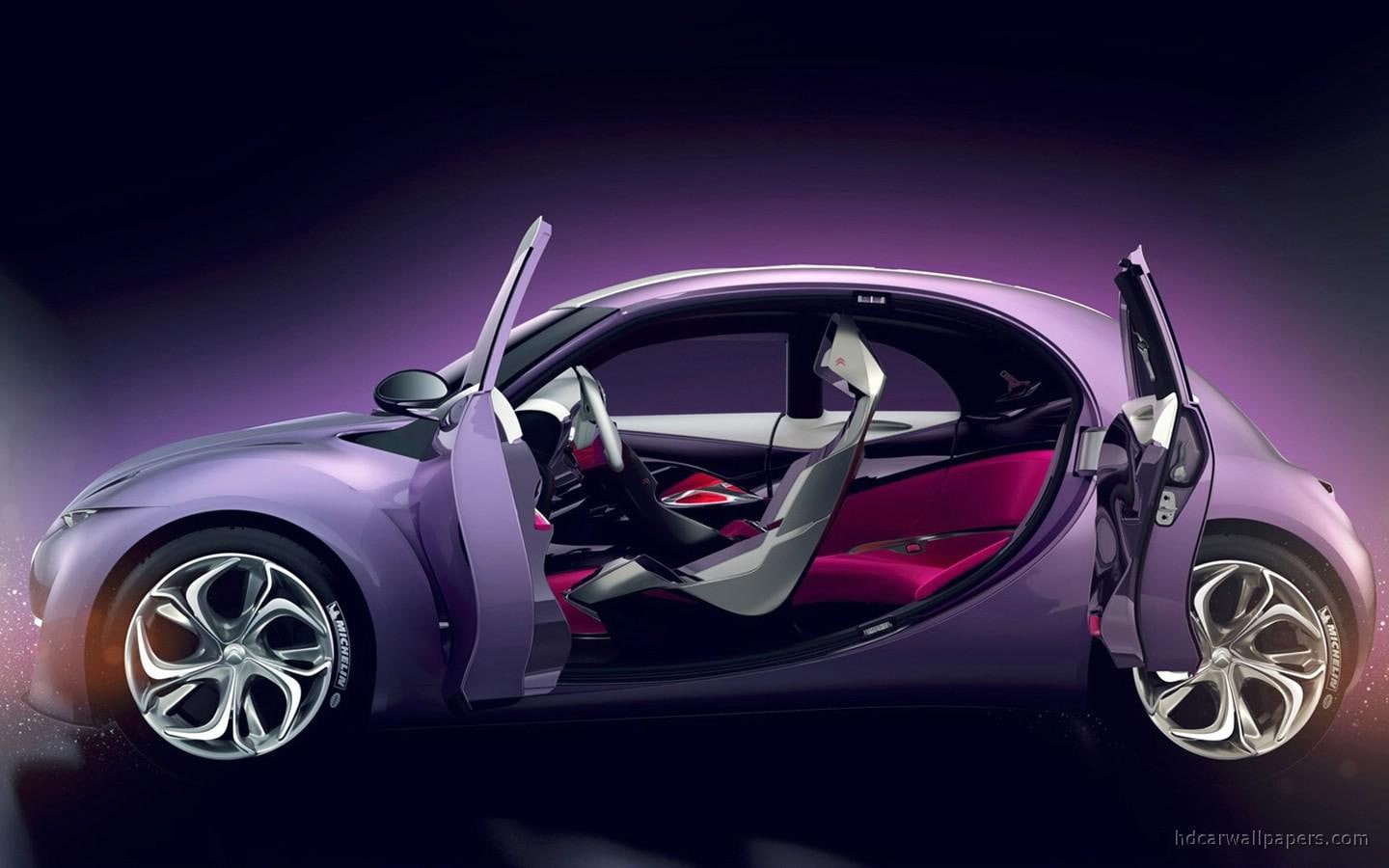 sedan, cars, 720P, grey, citroen, concept, revolte, HD Wallpaper