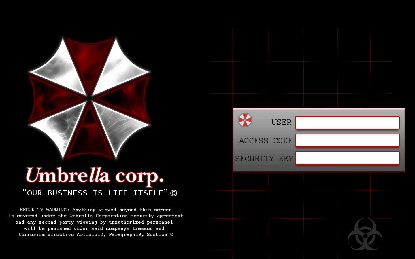 movies, resident, corp, hd, evil, x, entertainment, 720P, Video Games, games, umbrella, video, art, logos, HD Wallpaper