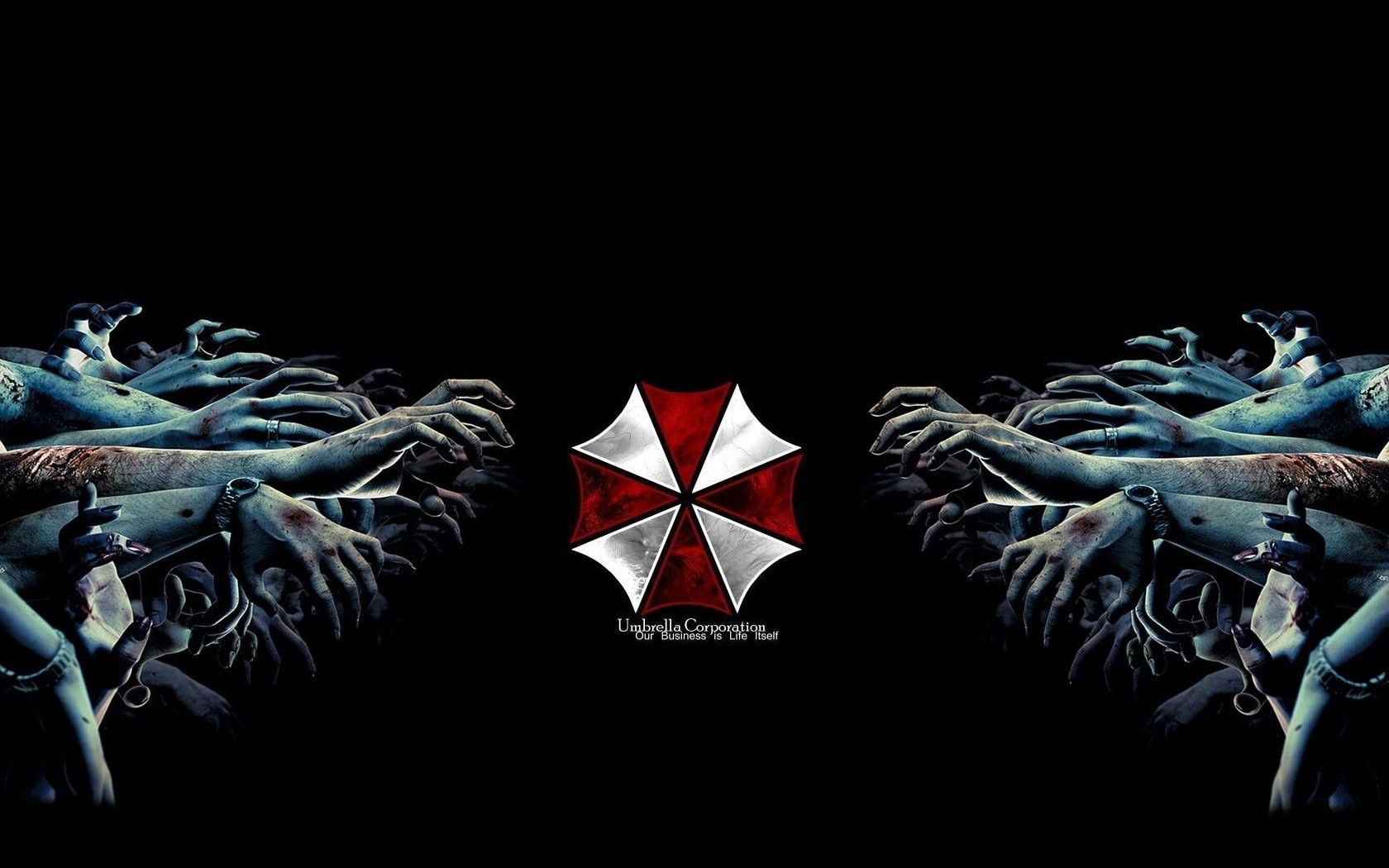 umbrella, art, hd, resident, Resident Evil, corp, video, 720P, x, zombies, games, evil, HD Wallpaper