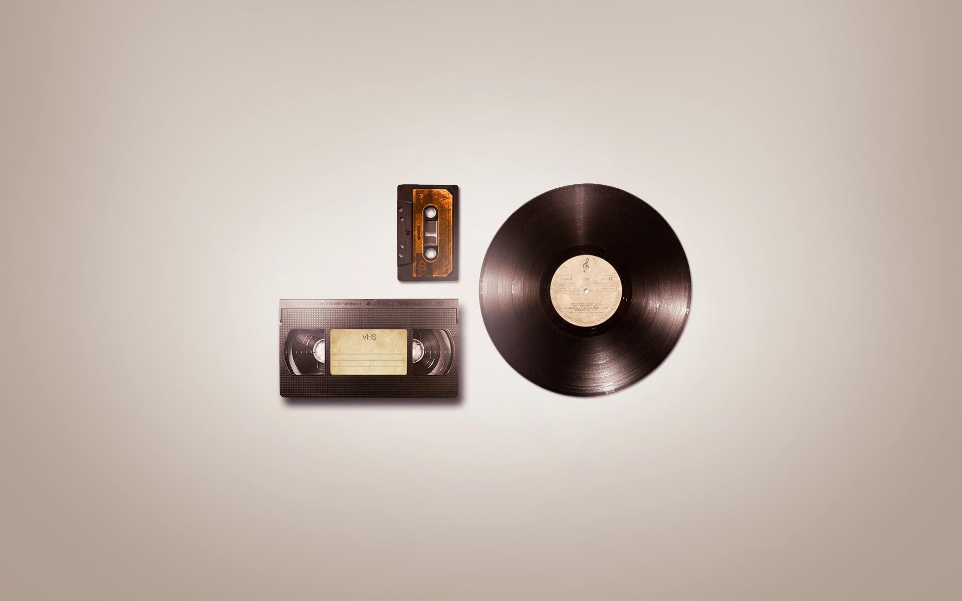Simple, music, Video Tape, 1080P, VHS, vinyl, Audio, Cassette, HD Wallpaper