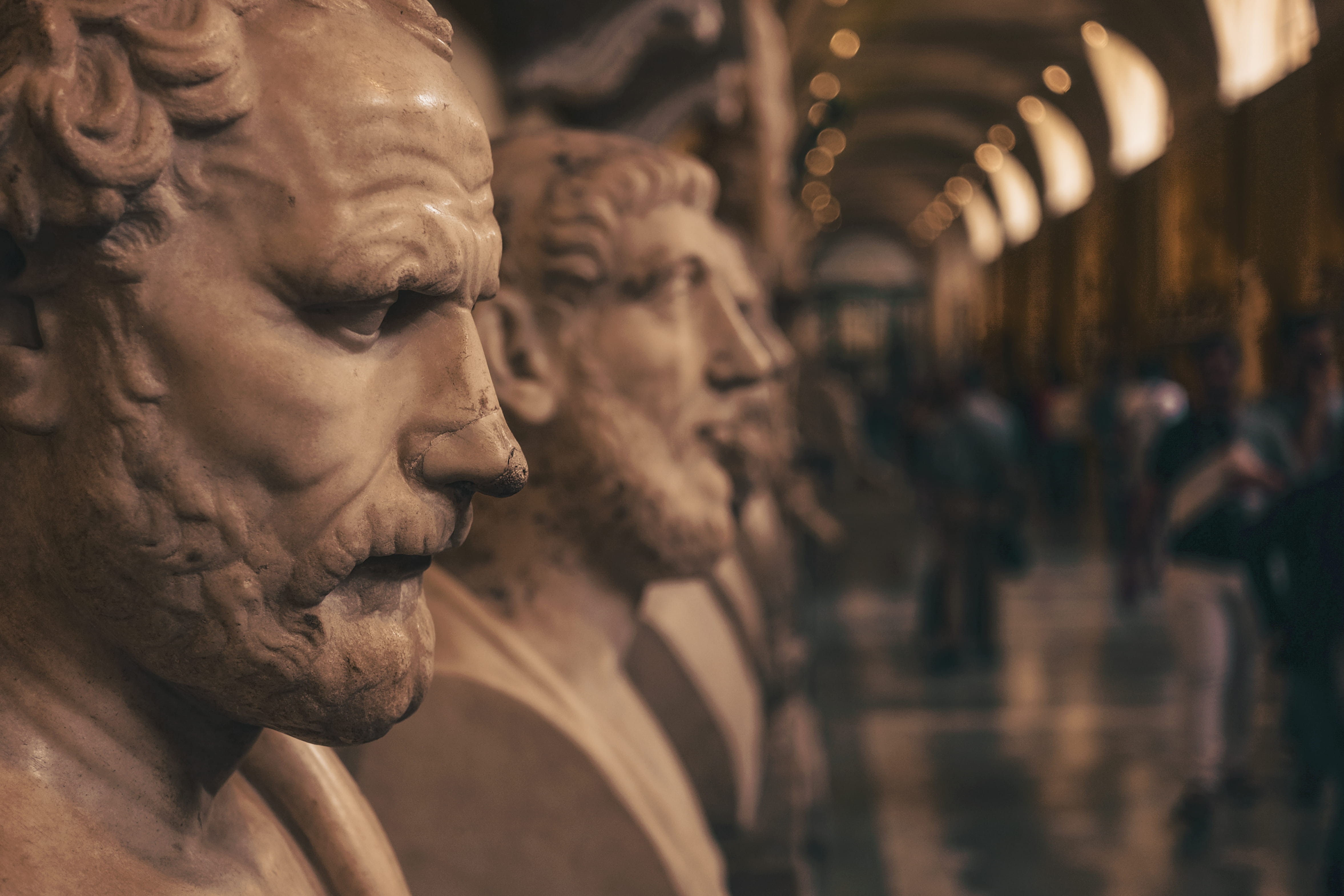 bust, spirituality, architecture, the past, beard, art, person, vatican museums, pub, statue, side view, cafe, 4K, human, close-up, restaurant, representation, HD Wallpaper
