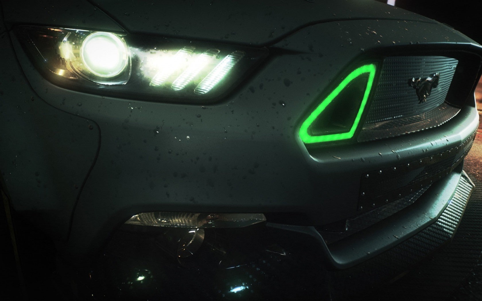 2015 Ford Mustang RTR, motor vehicle, need for speed, 720P, close-up, nature, outdoors, air vehicle, night, travel, video games, 2015, airplane, technology, HD Wallpaper
