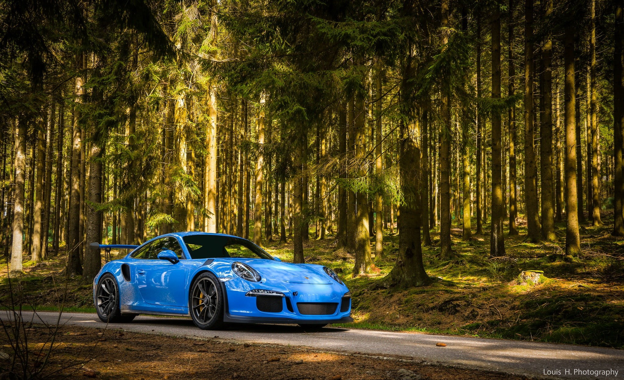1080P, Blue, Green, VAG, Porsche, 911, Evening, Forest, GT3 RS, HD Wallpaper