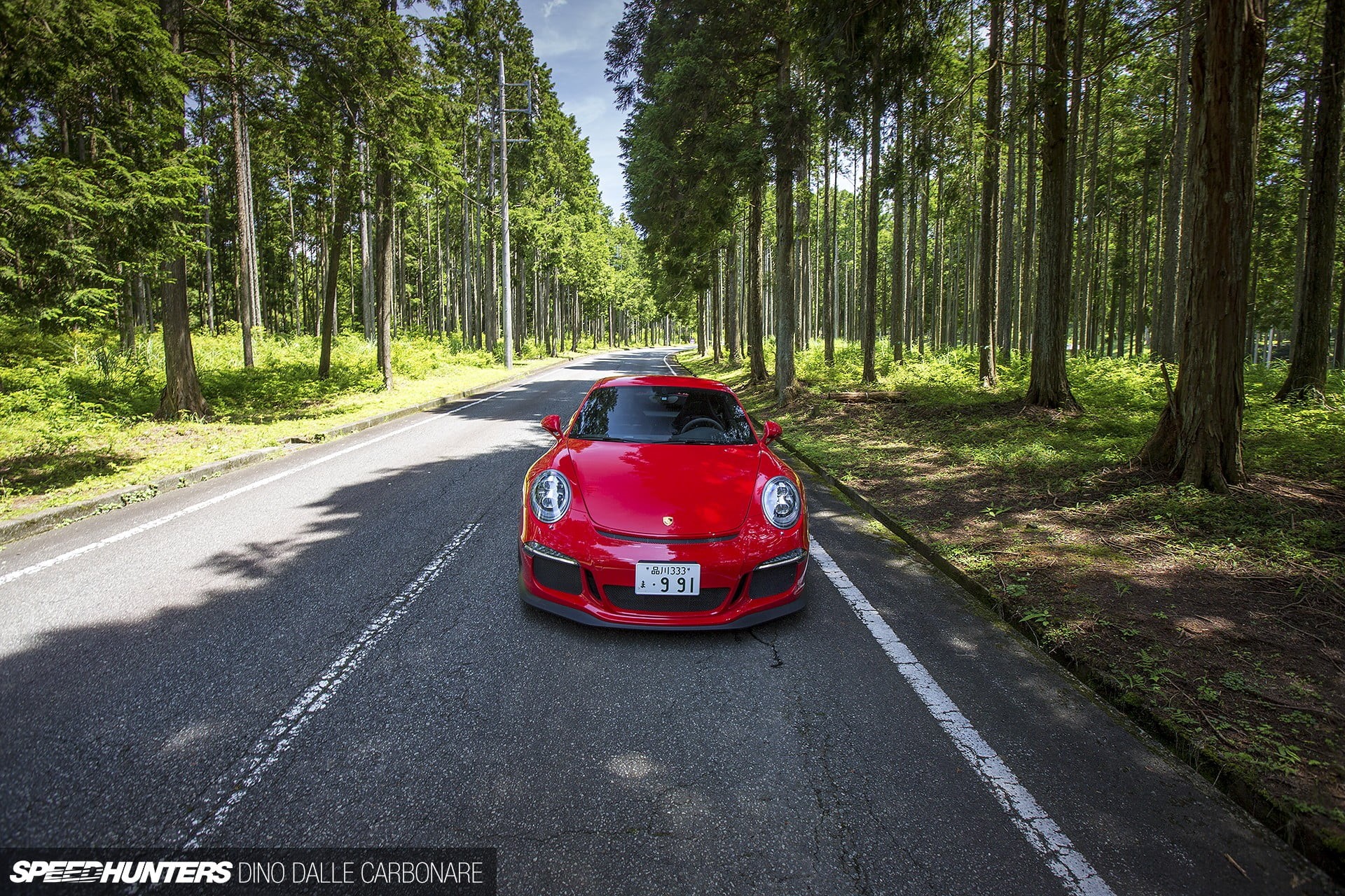 road trip, no people, 1080P, day, nature, motor vehicle, transportation, Speedhunters , plant, land, car, road, red, Porsche 911, land vehicle, red cars, HD Wallpaper