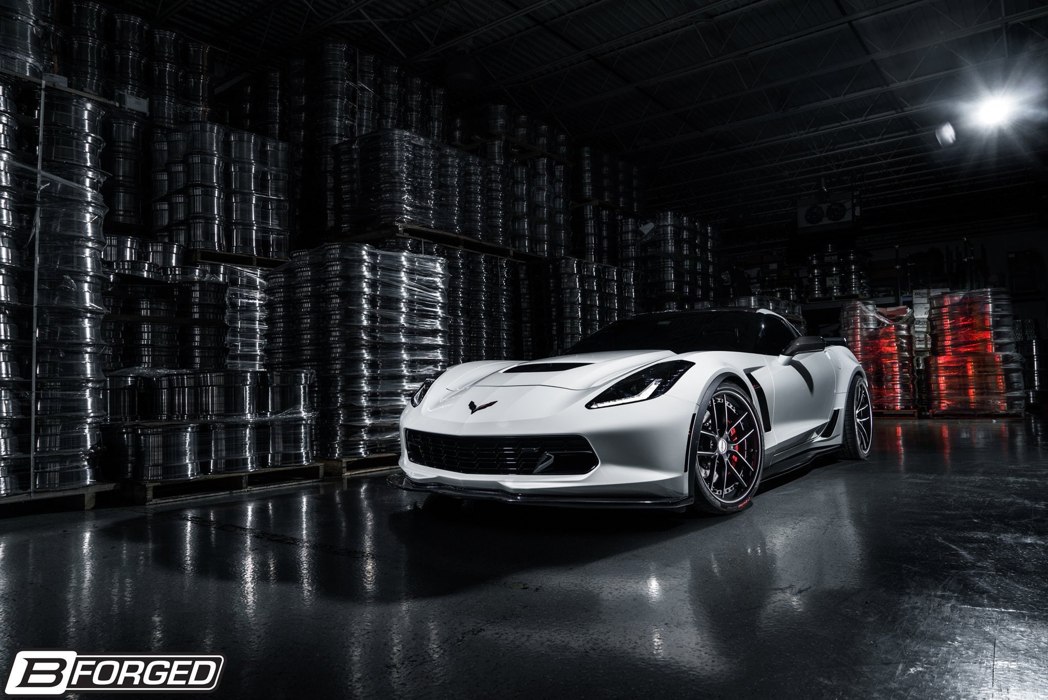 z06, corvette, chevy, 1080P, (c7), b-forged, white, cars, HD Wallpaper