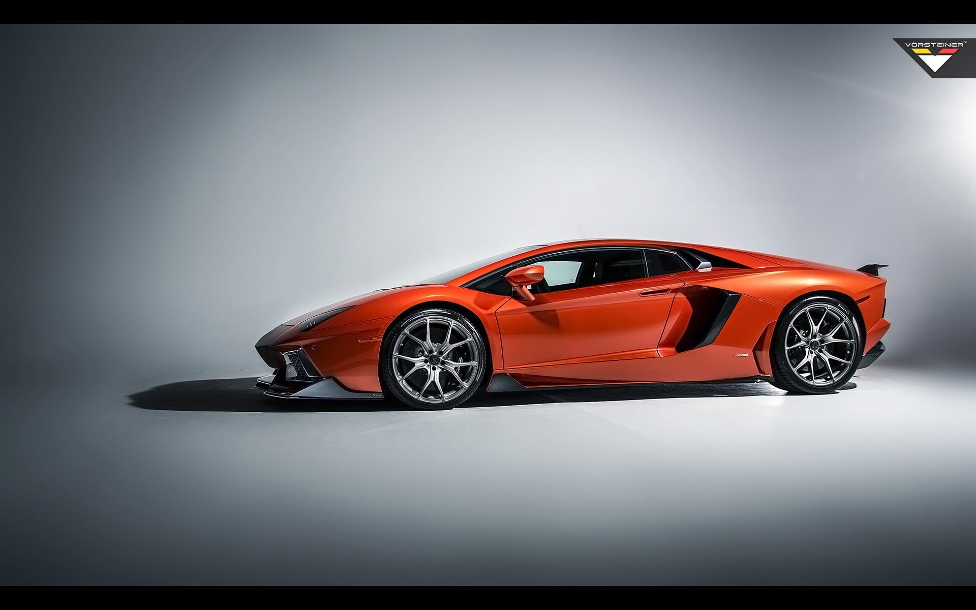 orange, environmental conservation, renewable energy, racecar, mode of transportation, no people, Lamborghini, indoors, Vorsteiner, speed, single object, HD Wallpaper