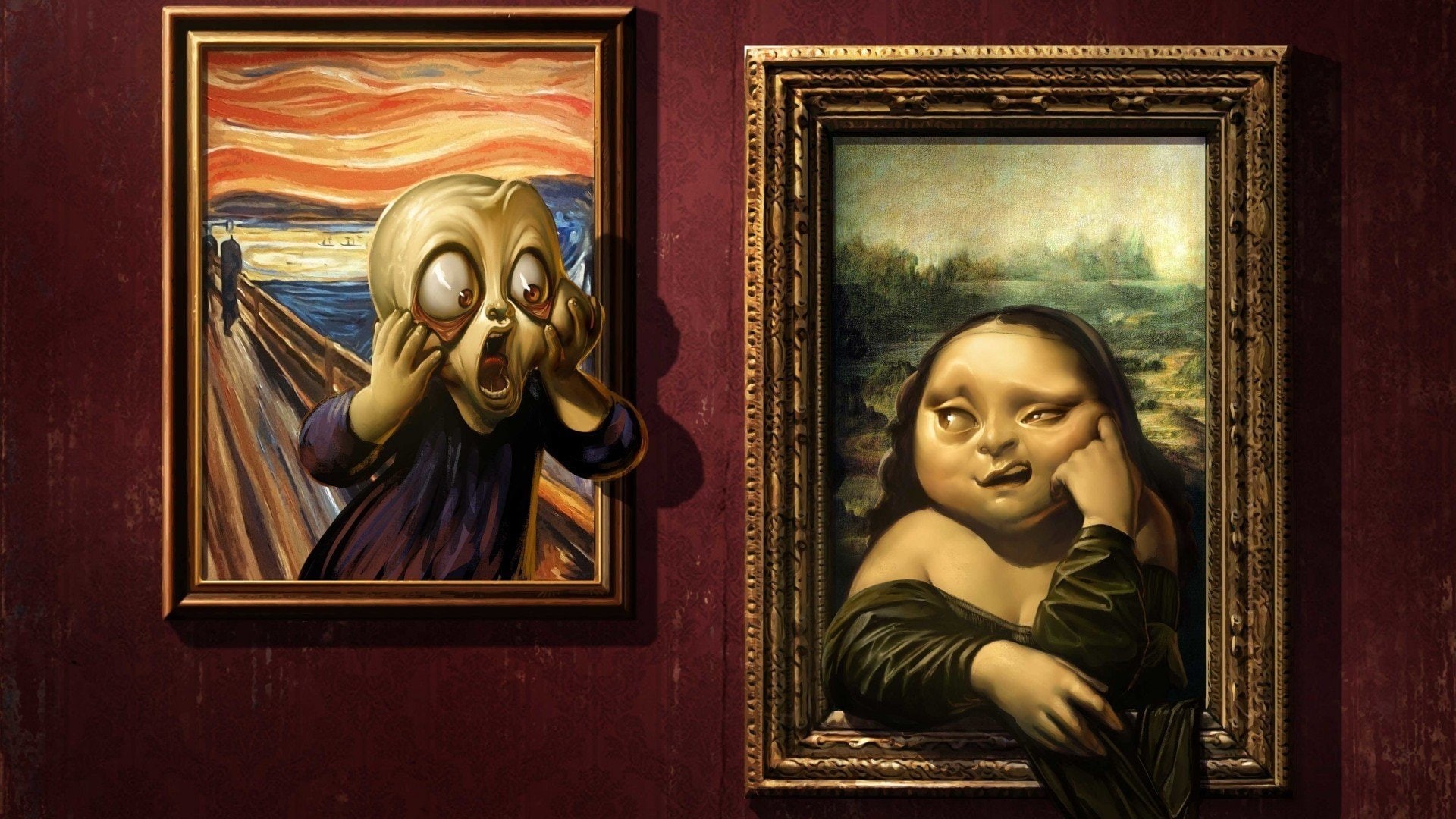 Giononda, Y, abstracto, El, Cuadros, 1080P, humor, Grito, Aburrida, HD Wallpaper