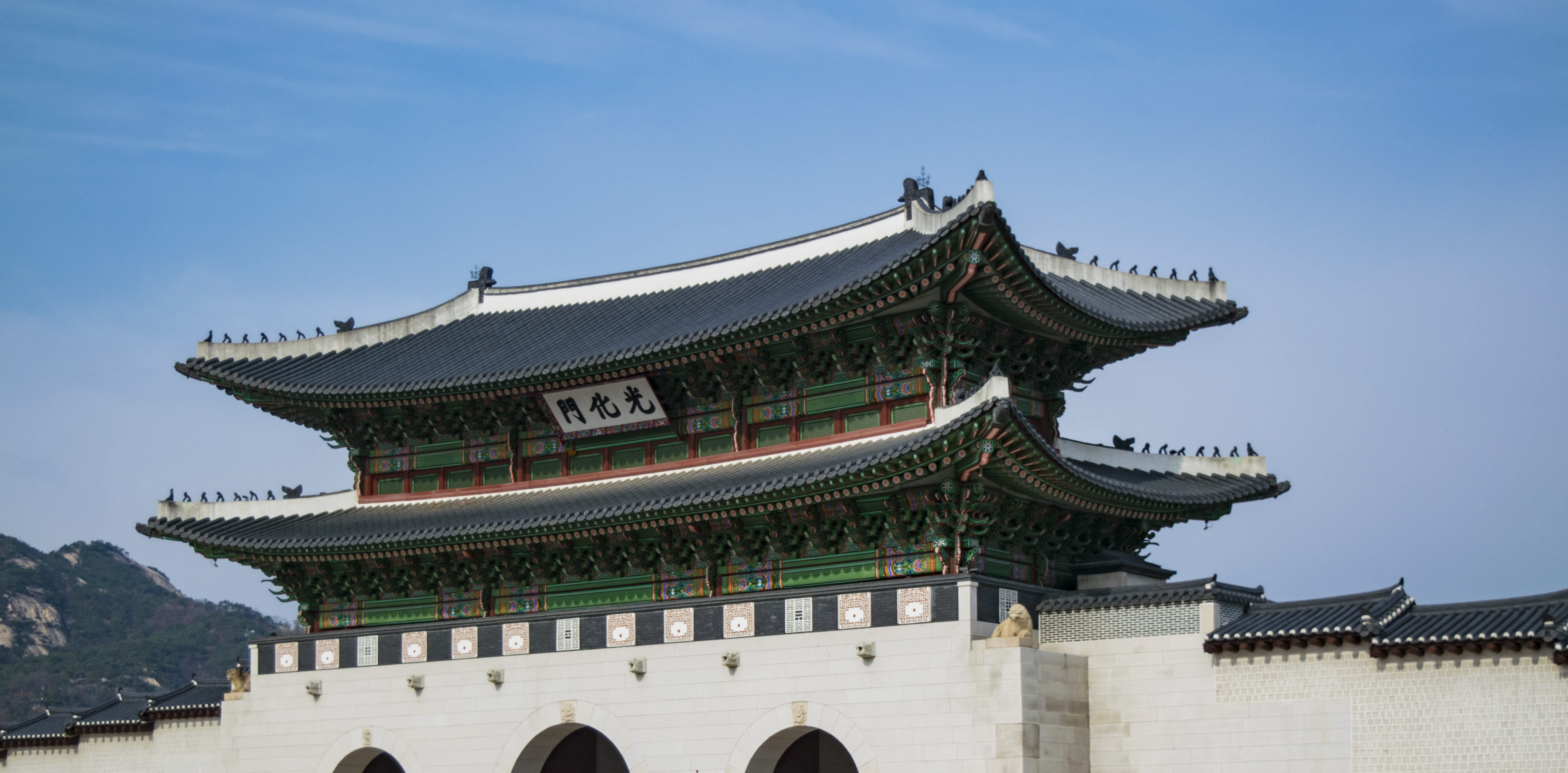 architecture, outdoors, day, nature, the past, travel, building exterior, sky, jongno-gu, tourism, roof, seoul, built structure, ornate, south korea, temple, HD Wallpaper