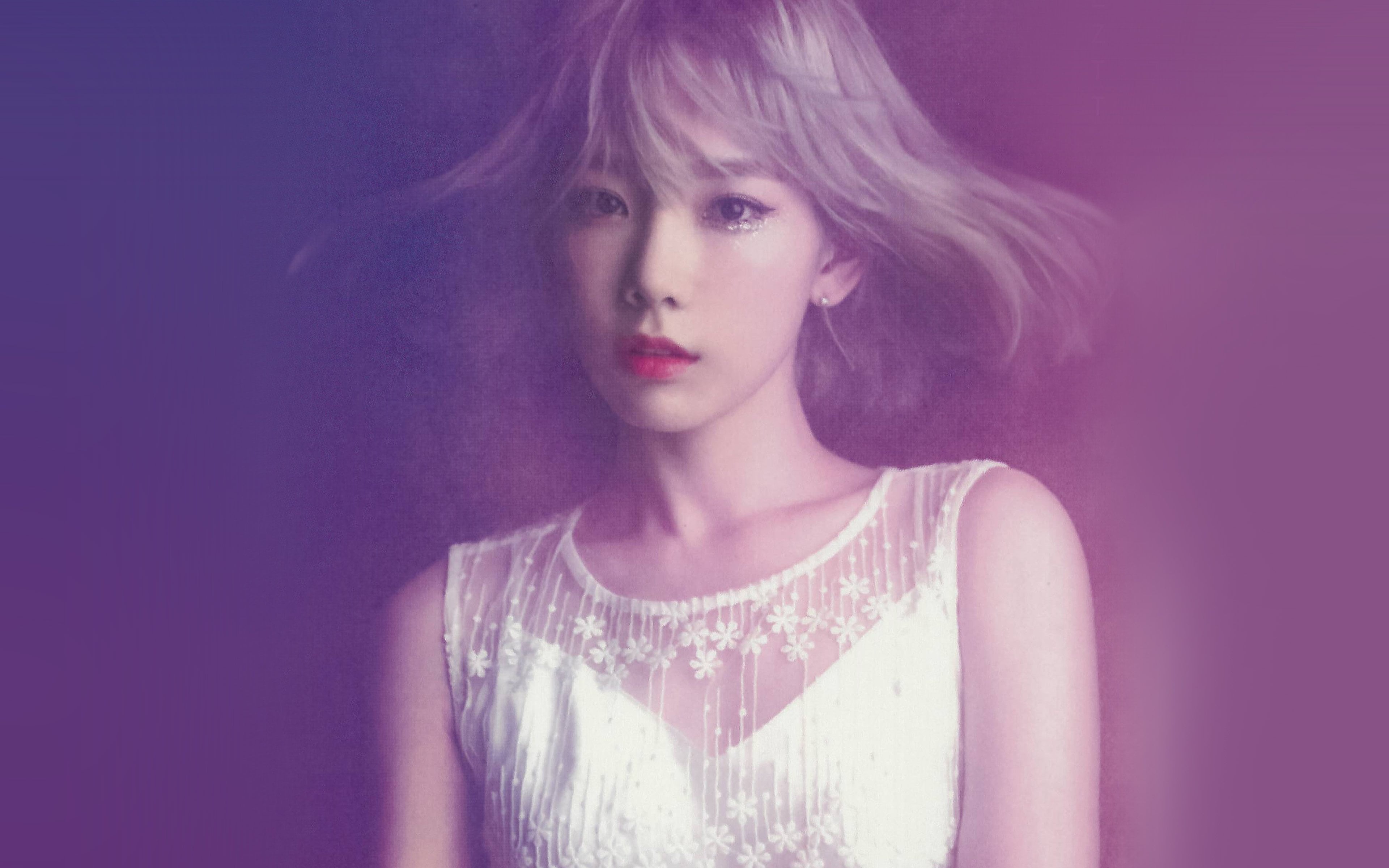 front view, blond hair, adult, beautiful woman, beautiful people, pink, contemplation, portrait, girl, indoors, fashion, beauty, headshot, one person, taeyeon, HD Wallpaper