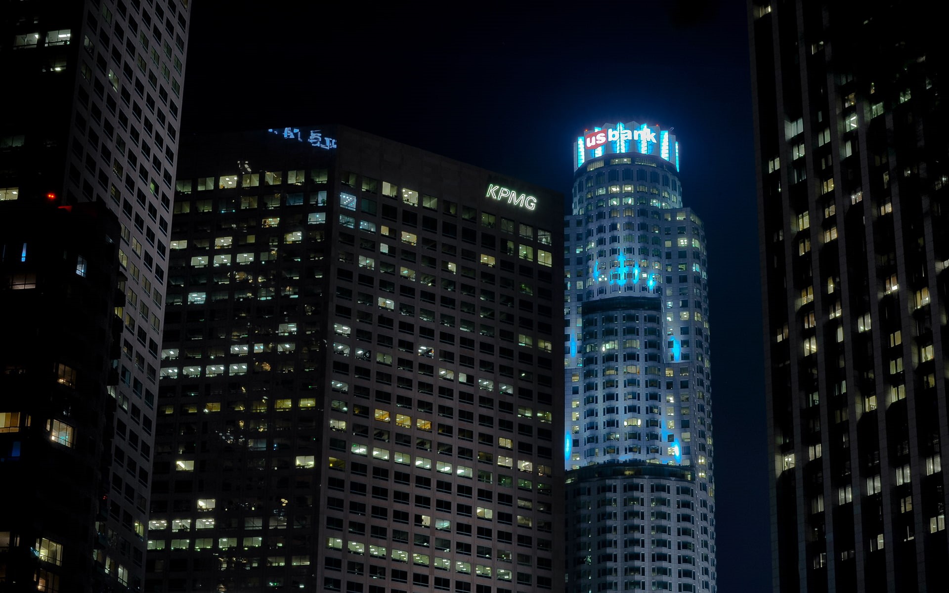 la, hd, 1080P, night, cityscape, skyscrapers, angeles, buildings, los, HD Wallpaper