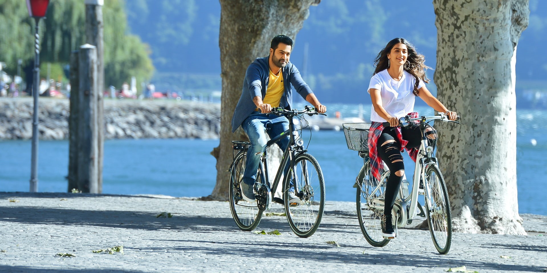 Pooja Hegde, Movie, N. T. Rama Rao Jr., Aravinda Sametha Veera Raghava, 1080P, HD Wallpaper