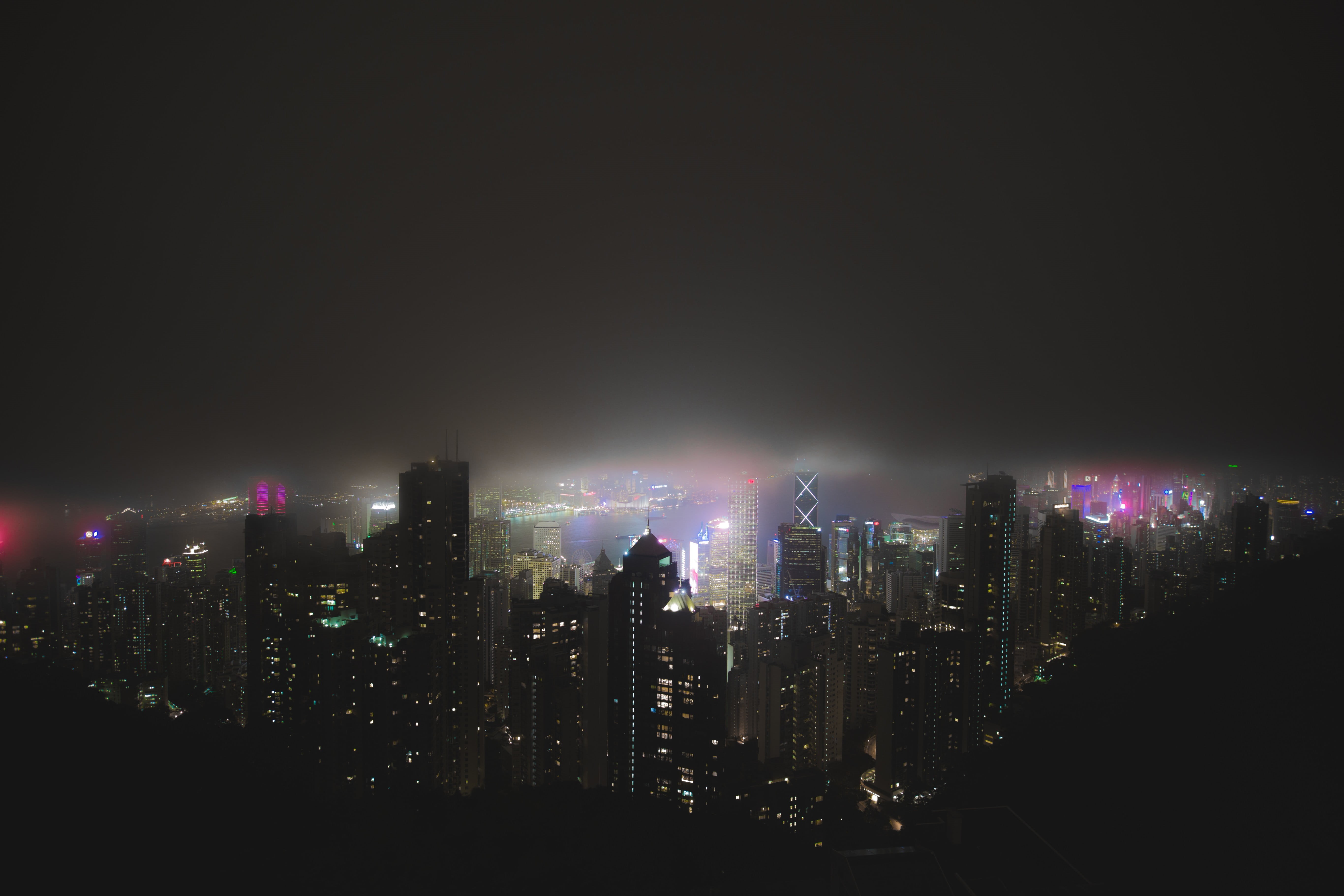 nature, 5K, neon, built structure, modern, tall - high, rise, building exterior, architecture, building, skyscraper, no people, sky, Instagram, city, assorted, HD Wallpaper