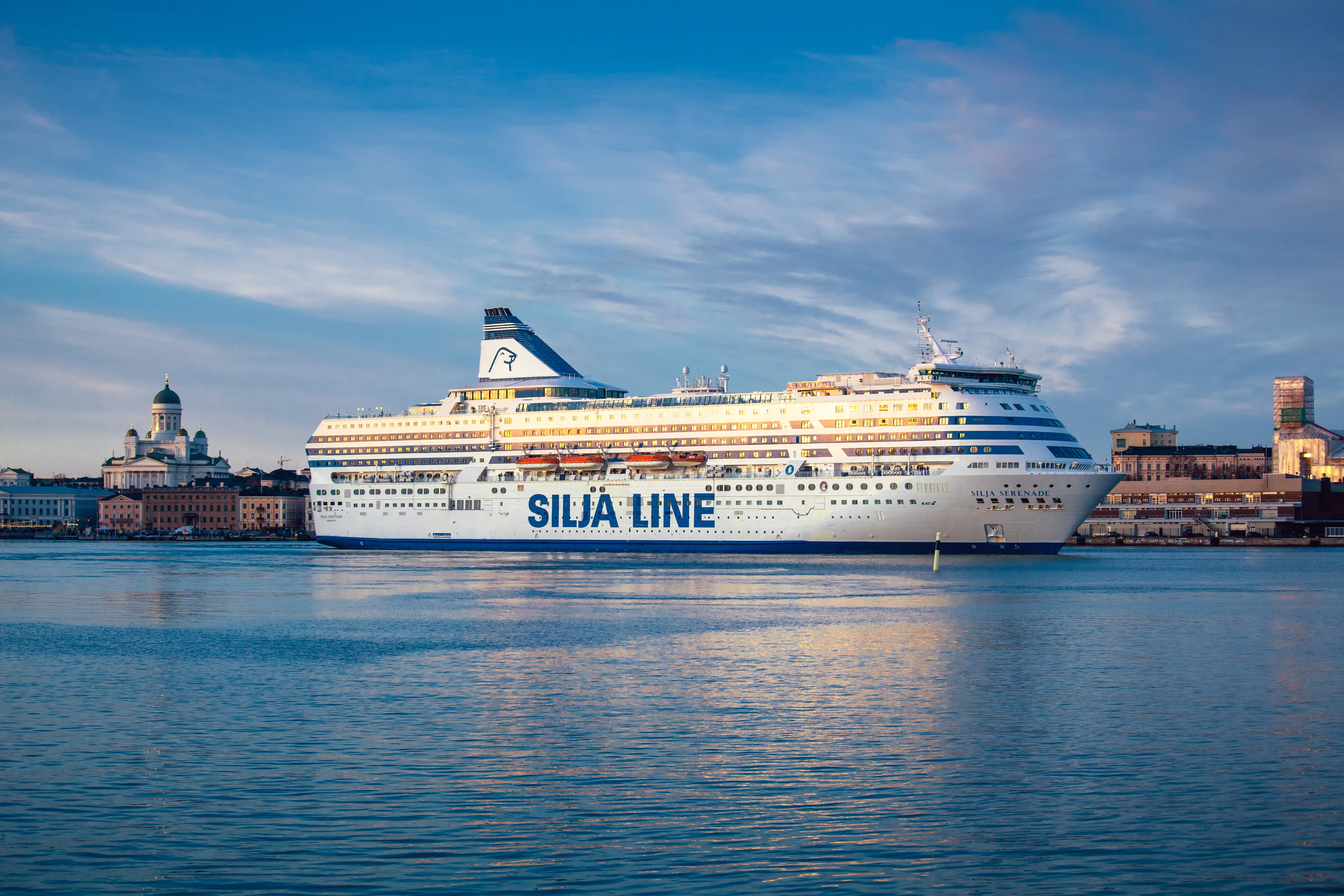 cruise, cruise ship, travel, silja serenade, transportation, passenger craft, no people, building exterior, ferry, architecture, pier, ocean, line, south harbour, HD Wallpaper