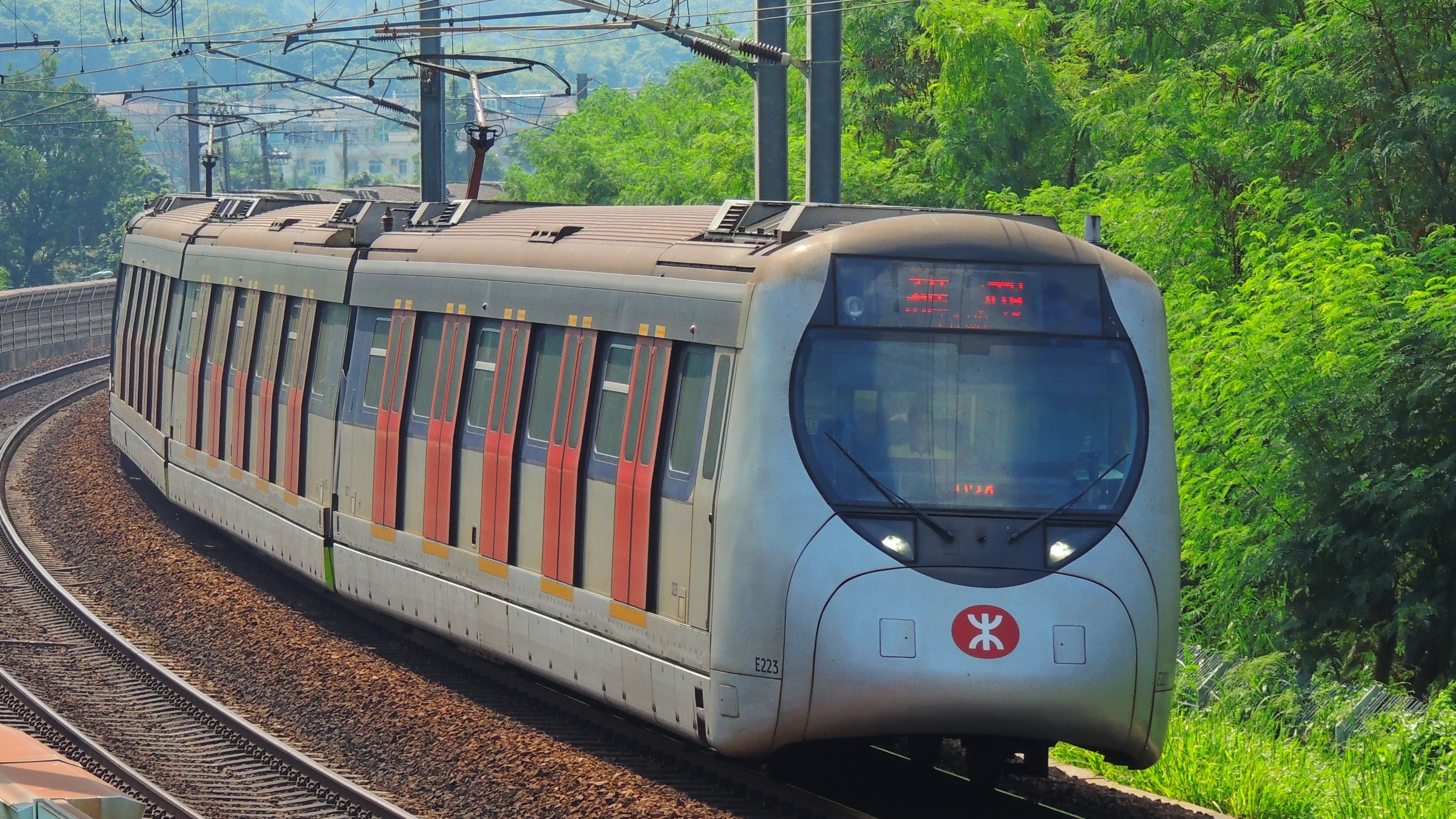 transportation, public, city, rail, asian, nature, mode of transportation, passenger train, outdoors, plant, railroad track, tree, rail transportation, HD Wallpaper