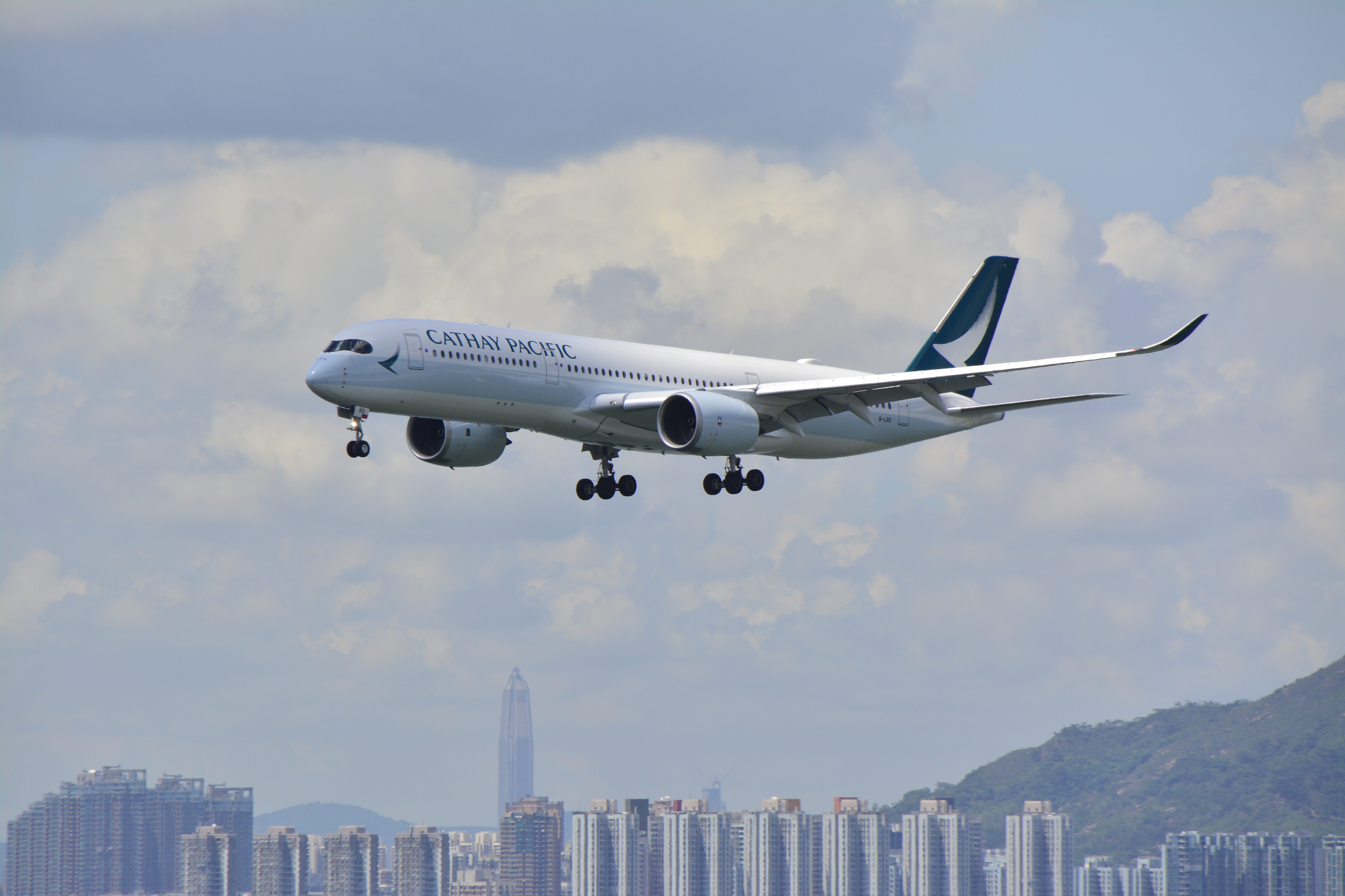 hong, departure, machine, people, landing, international, wing, airport, journey, mode of transportation, air vehicle, aviation, airbus, low angle view, HD Wallpaper