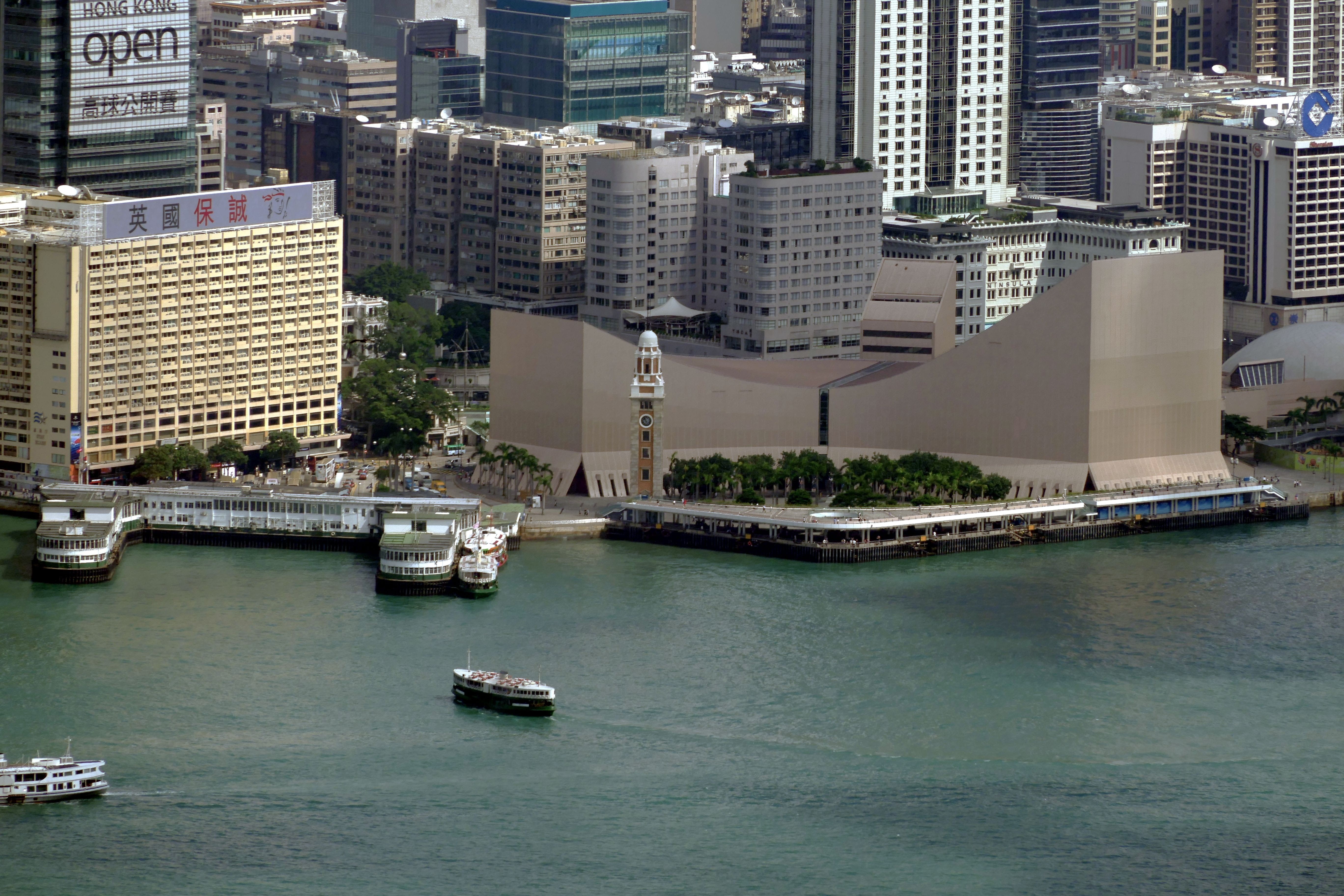 nautical vessel, big city, building exterior, waterfront, day, booked, apartment, 5K, travel, skyline, financial district, transportation, Asia, no people, HD Wallpaper