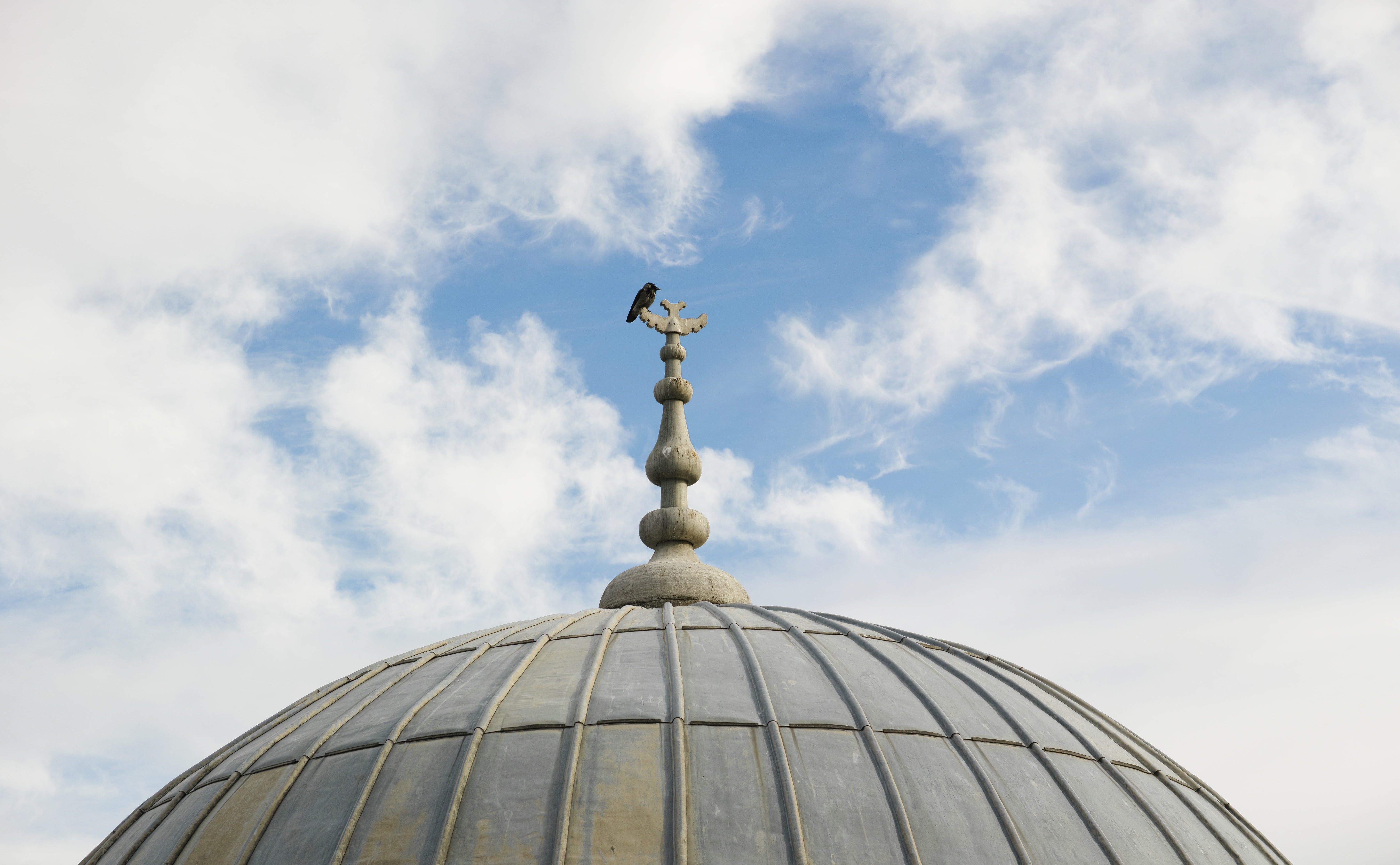 place of worship, building Exterior, eminönü, high section, belief, aesthetics, city, Architecture, on, blue, building, 5K, Bird, cloud - sky, travel destinations, HD Wallpaper