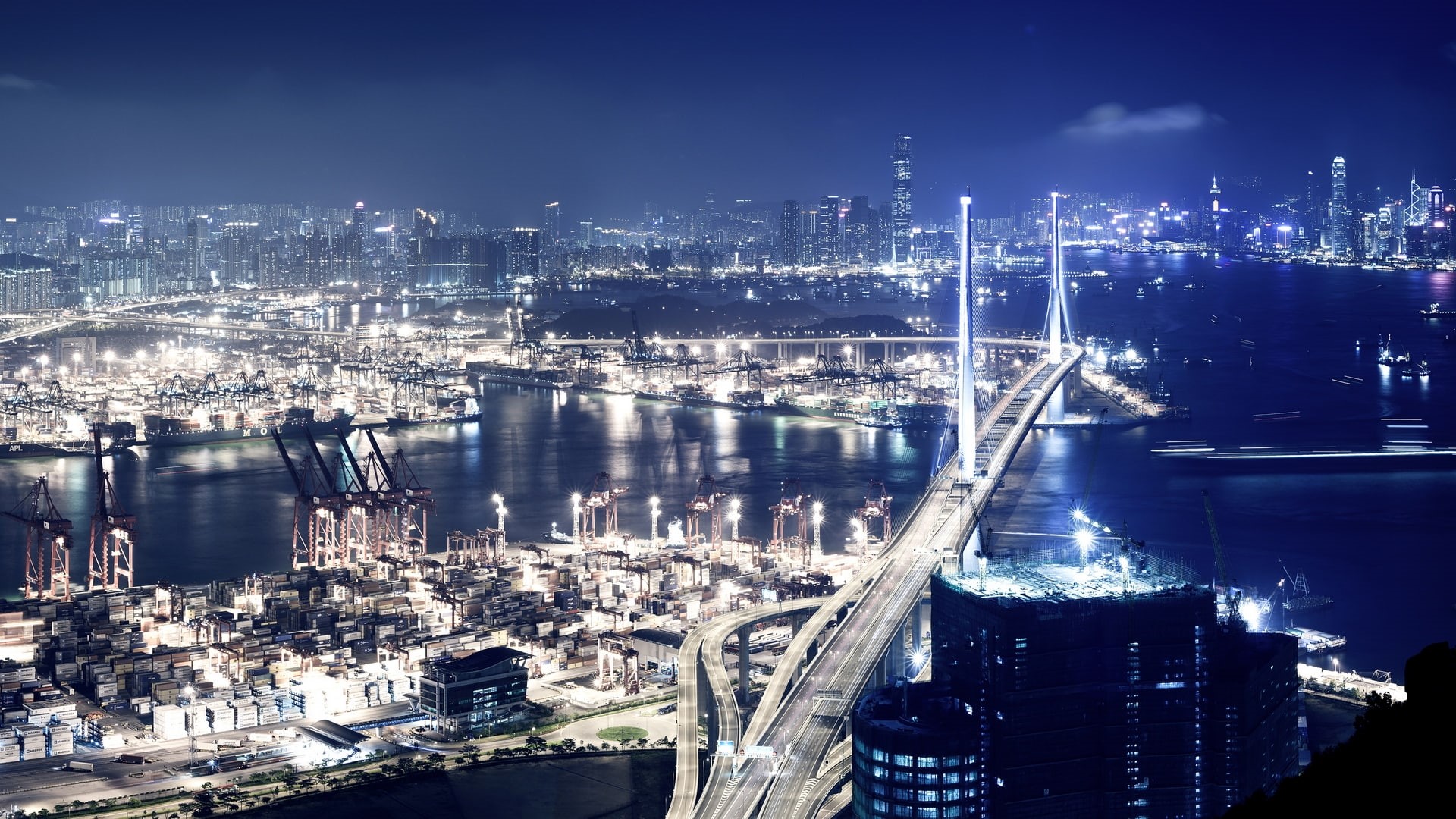 hong, 1080P, night, kong, view, travel and world, city, HD Wallpaper