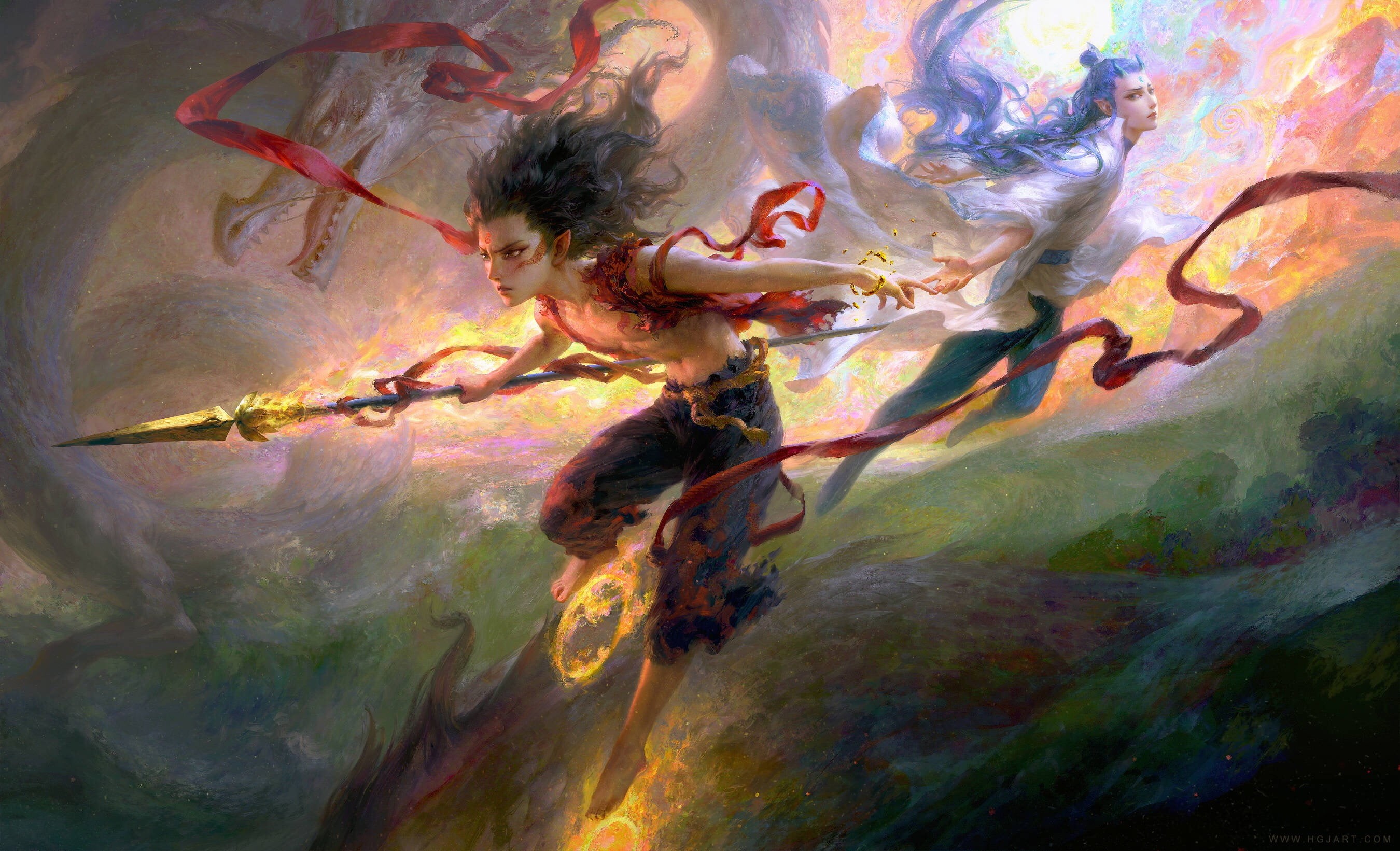 2K, anime boys, Nezha, Ne zha zhi mo tong jiang shi, HD Wallpaper