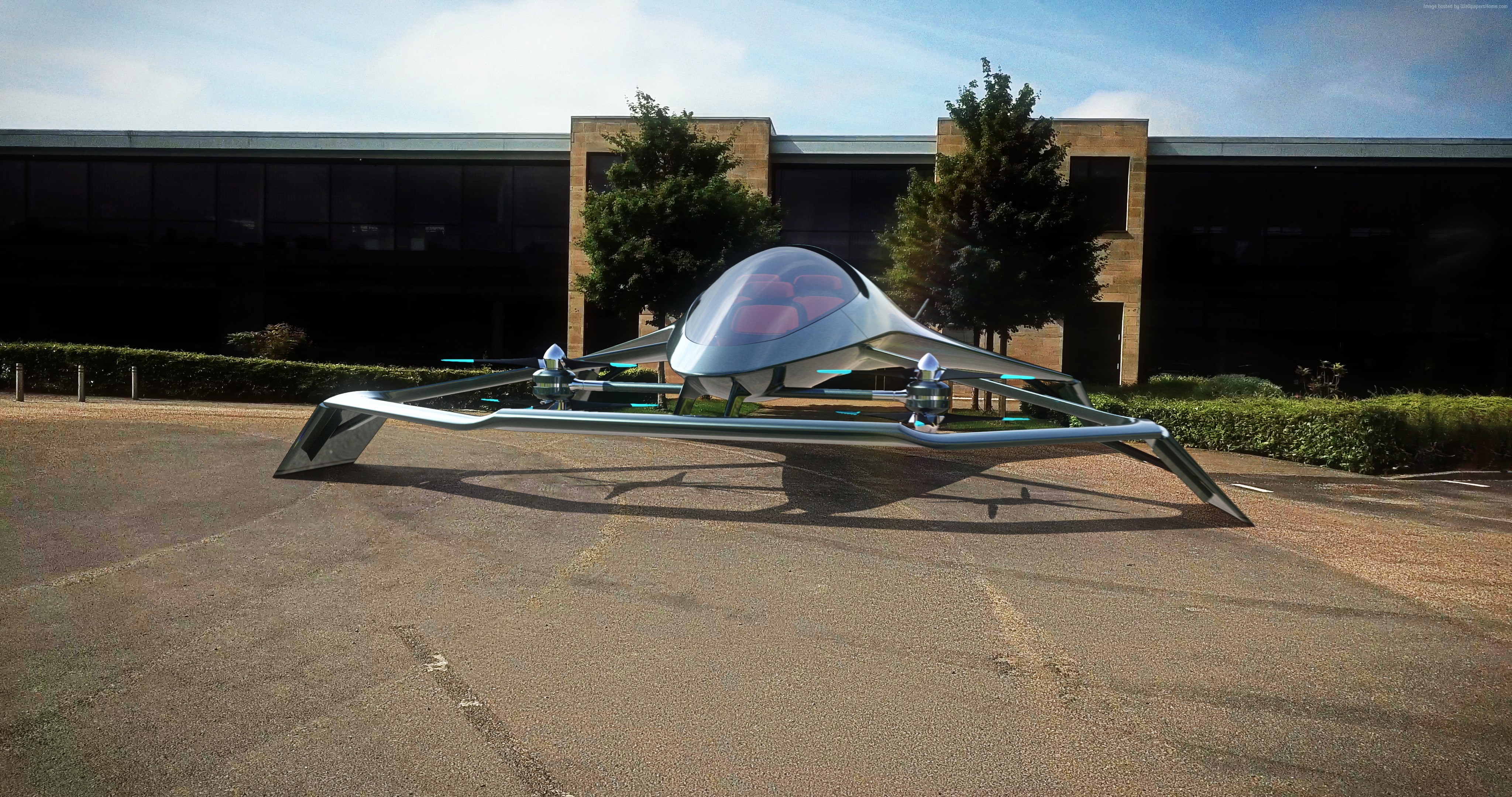 4K, Flying Taxi, Aston Martin VVC, 4K, HD Wallpaper