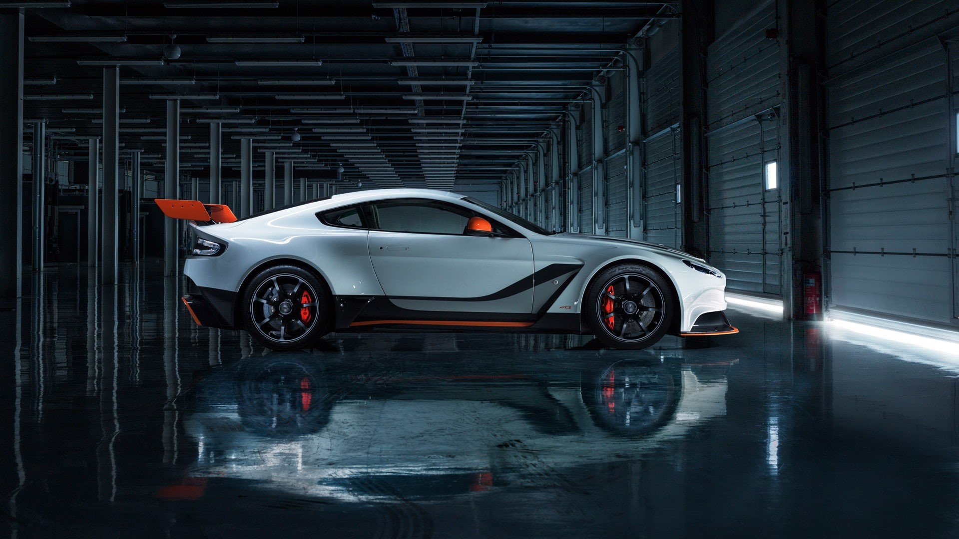 1080P, garages, car, Aston Martin Vantage GT3, HD Wallpaper