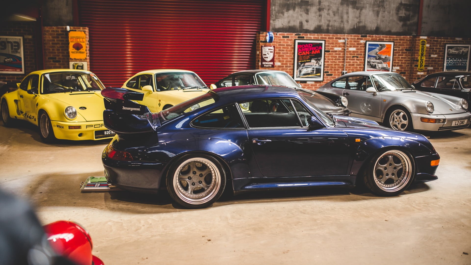Porsche 993 GT2, Garage, German cars, Porsche 911, Porsche 964, car, 1080P, HD Wallpaper
