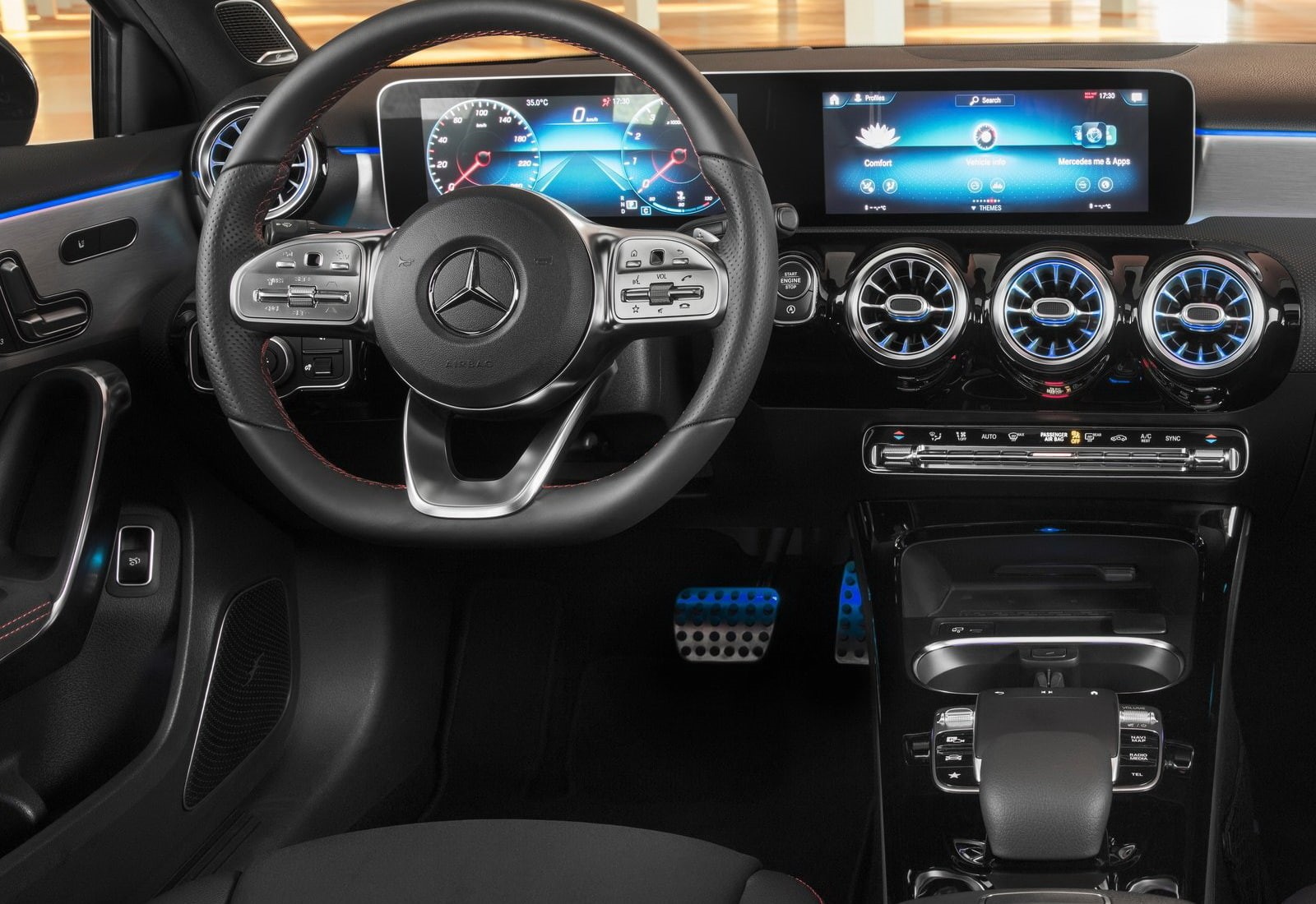 mode of transportation, close-up, mercedes-benz, technology, airplane, no people, control panel, car, sedan, 720P, control, gearshift, speedometer, land vehicle, HD Wallpaper