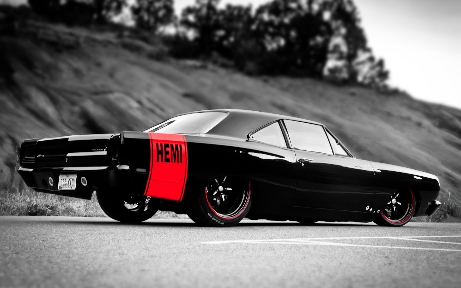 black, plymouth, super, muiscle, daytona, hemi, road, 1080P, classic, runner, bird, american, HD Wallpaper